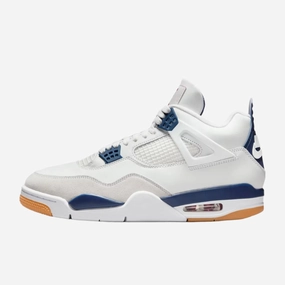 (Men's) Air Jordan 4 Retro SP x Nike SB 'Navy Blue' (2025) DR5415-100 Air Jordan 4 sneakers with visible air unit