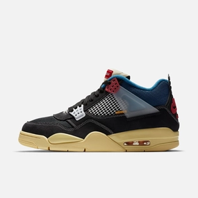 (Men's) Air Jordan 4 Retro SP x Union LA 'Off Noir' (2020) DC9533-001 Air Jordan 4 sneakers with visible air unit