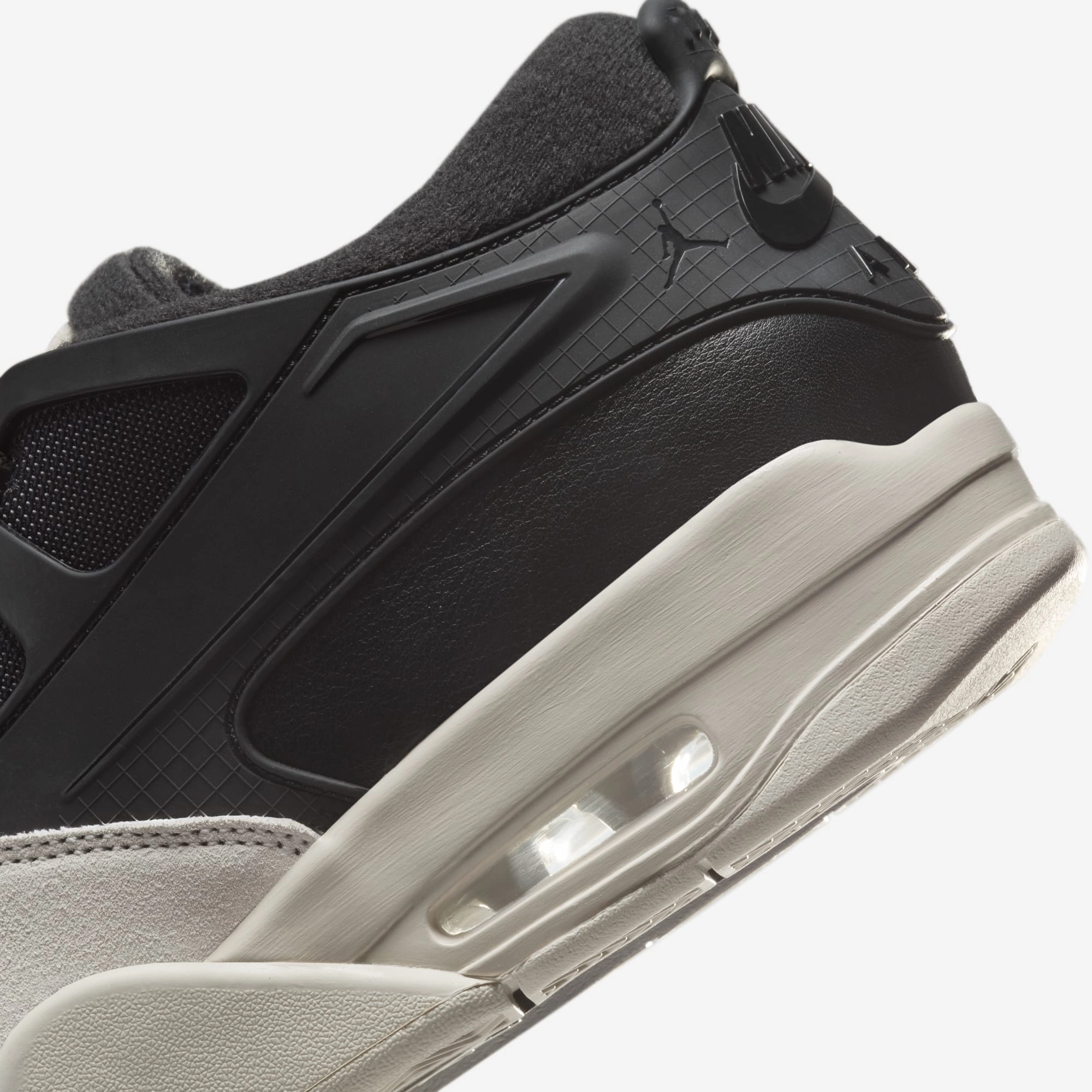 (Men's) Air Jordan 4 RM 'Black / Light Bone' (2024) FQ7939-001 Air Jordan 4 Visible Air Unit Sneakers