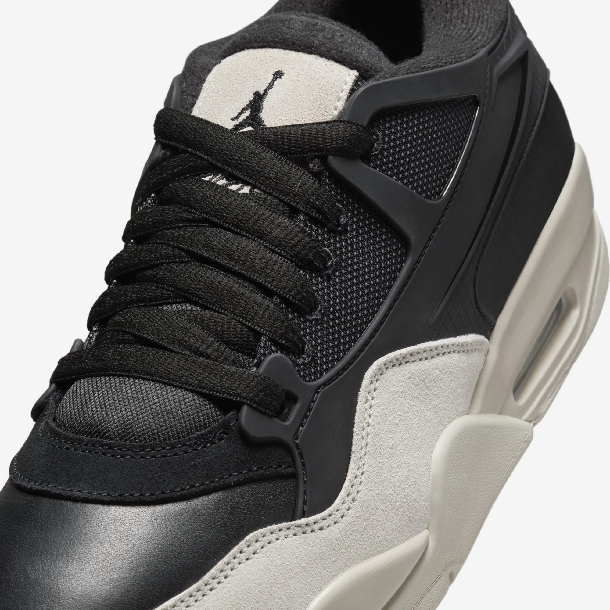 (Men's) Air Jordan 4 RM 'Black / Light Bone' (2024) FQ7939-001 Air Jordan 4 Visible Air Unit Sneakers