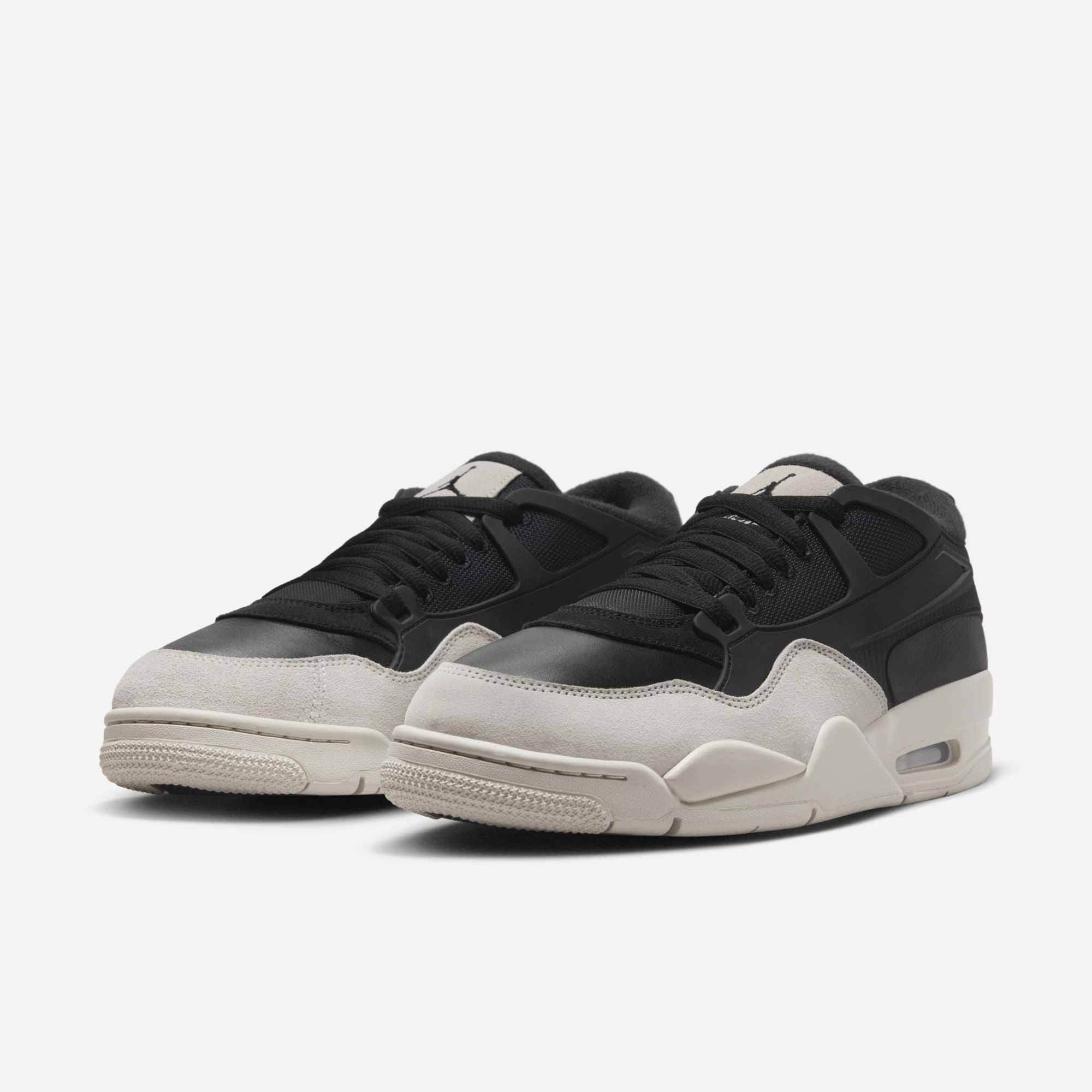 (Men's) Air Jordan 4 RM 'Black / Light Bone' (2024) FQ7939-001 Air Jordan 4 Visible Air Unit Sneakers