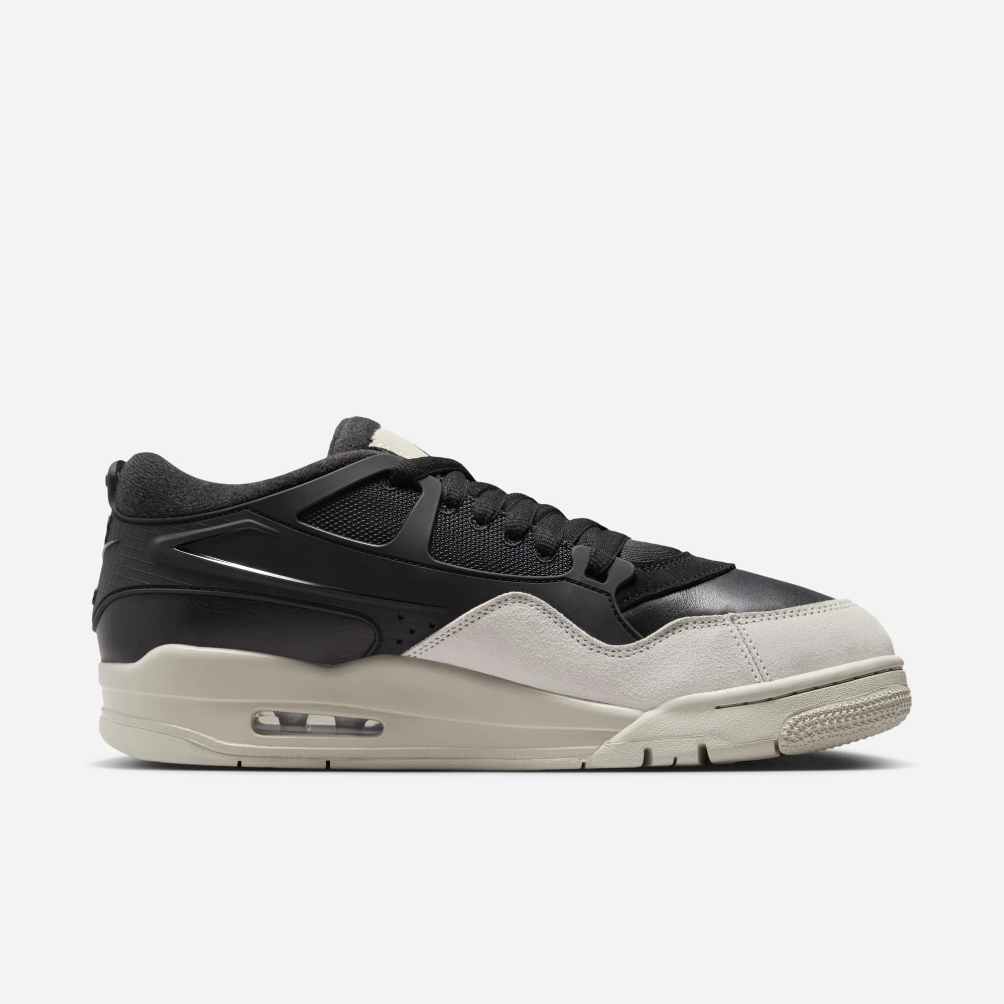 (Men's) Air Jordan 4 RM 'Black / Light Bone' (2024) FQ7939-001 Air Jordan 4 Visible Air Unit Sneakers