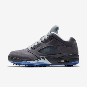 (Men's) Air Jordan 5 Low Golf 'Wolf Grey' (2020) CU4523-005 Air Jordan 5 shoes with mesh panel details