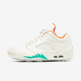 (Men's) Air Jordan 5 Low Golf M 'Lucky and Good' (2020) CW4204-100 Air Jordan 5 shoes with mesh panel details