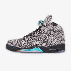 (Men's) Air Jordan 5 Retro 3Lab5 'Gamma Blue' (2013) 599581-007 Air Jordan 5 shoes with mesh panel details
