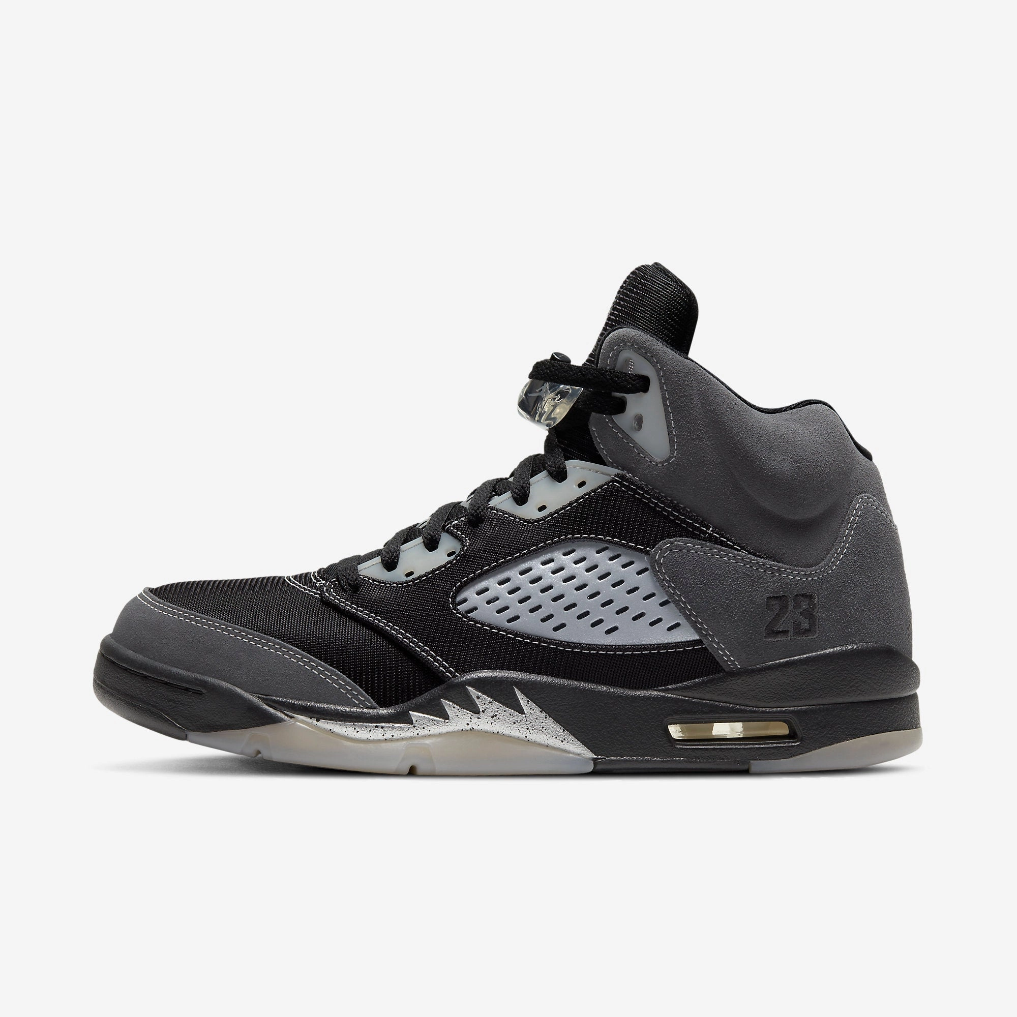 (Men's) Air Jordan 5 Retro 'Anthracite' (2021) DB0731-001 Air Jordan 5 shoes with mesh panel details