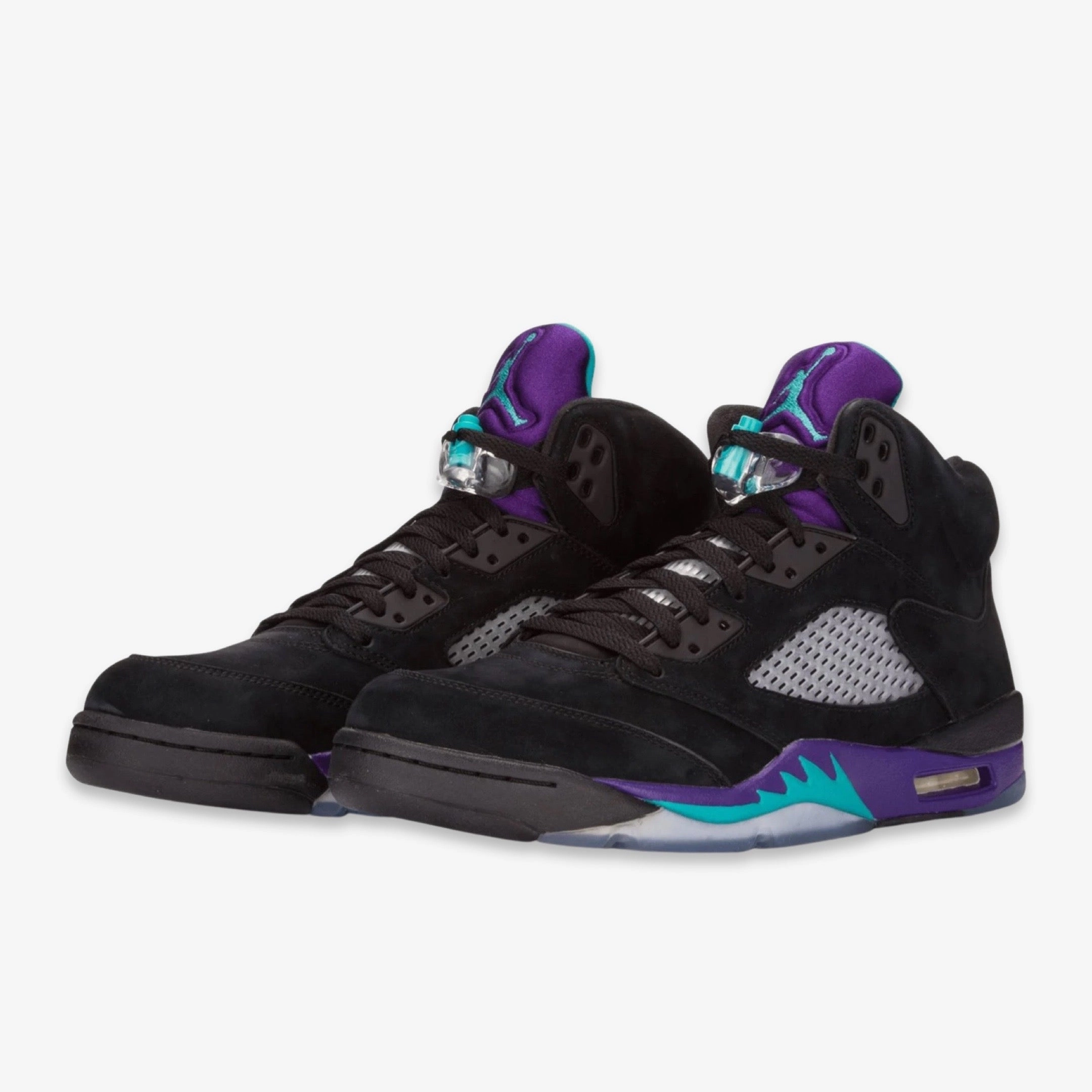 (Men's) Air Jordan 5 Retro 'Black Grape' (2013) 136027-007 Air Jordan 5 Mesh Panel Basketball Shoes