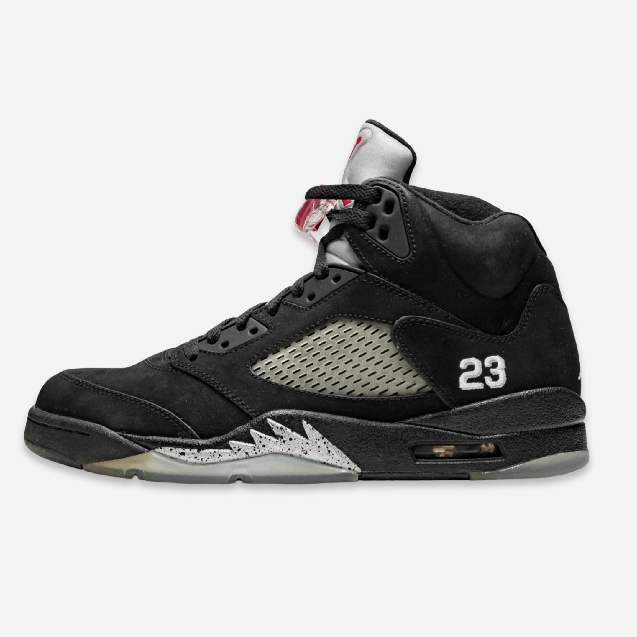 (Men's) Air Jordan 5 Retro 'Black Metallic' (2011) 136027-010 Air Jordan 5 shoes with mesh panel details