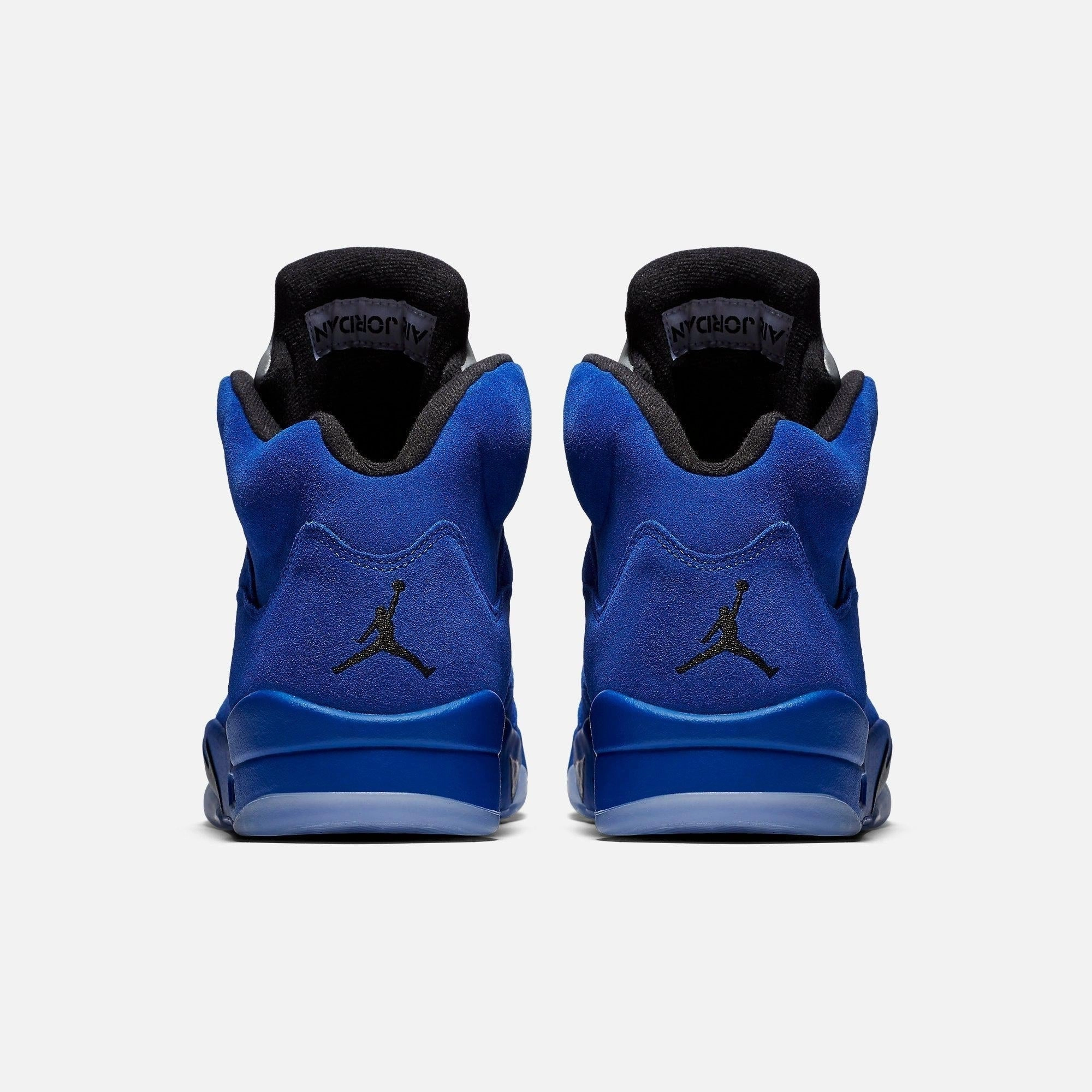 (Men's) Air Jordan 5 Retro 'Blue Suede' (2017) 136027-401 Air Jordan 5 Mesh Panel Basketball Shoes