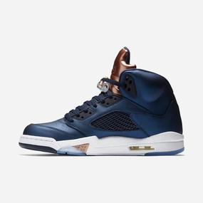 (Men's) Air Jordan 5 Retro 'Bronze' (2016) 136027-416 Air Jordan 5 shoes with mesh panel details