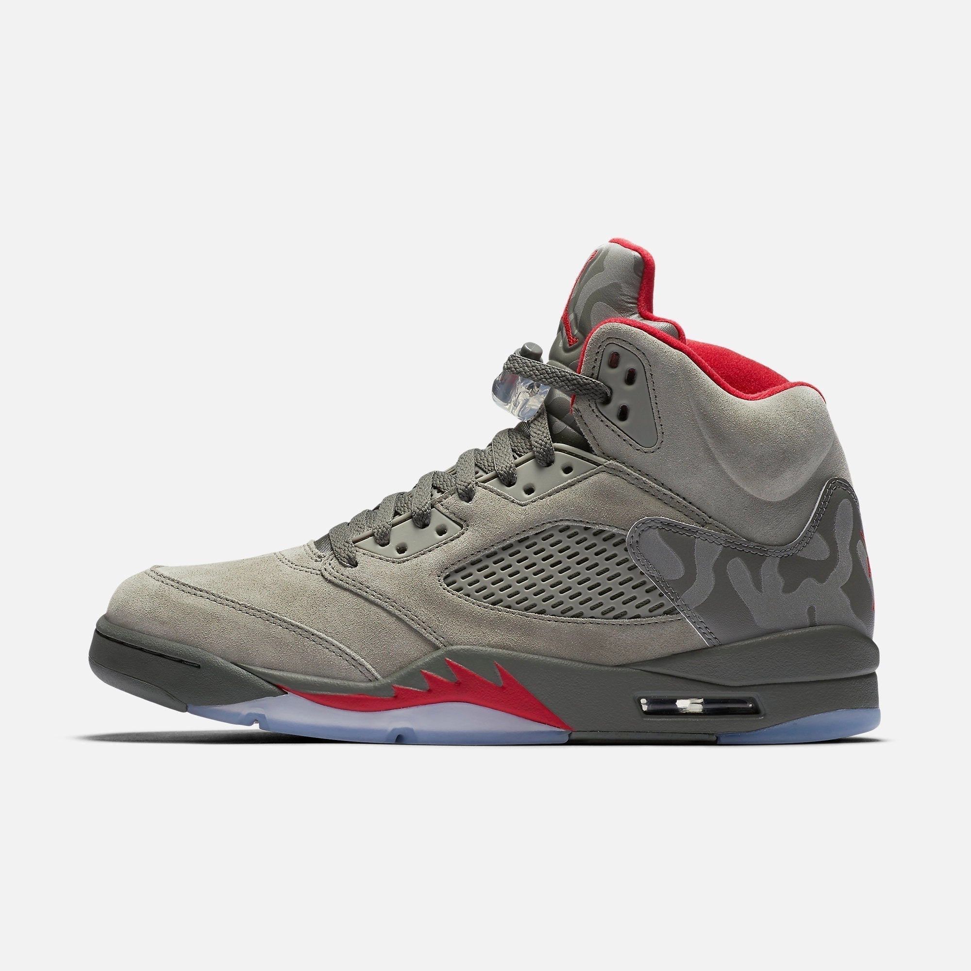 (Men's) Air Jordan 5 Retro 'Camo Dark Stucco' (2017) 136027-051 Air Jordan 5 shoes with mesh panel details