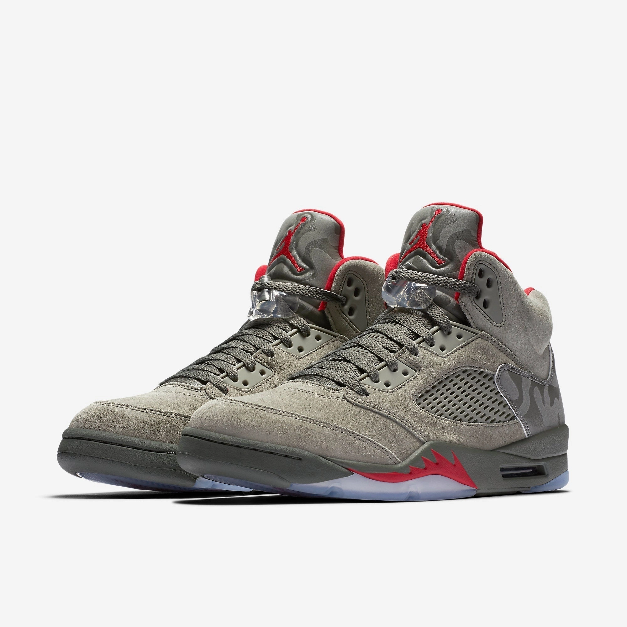 (Men's) Air Jordan 5 Retro 'Camo Dark Stucco' (2017) 136027-051 Air Jordan 5 Mesh Panel Basketball Shoes