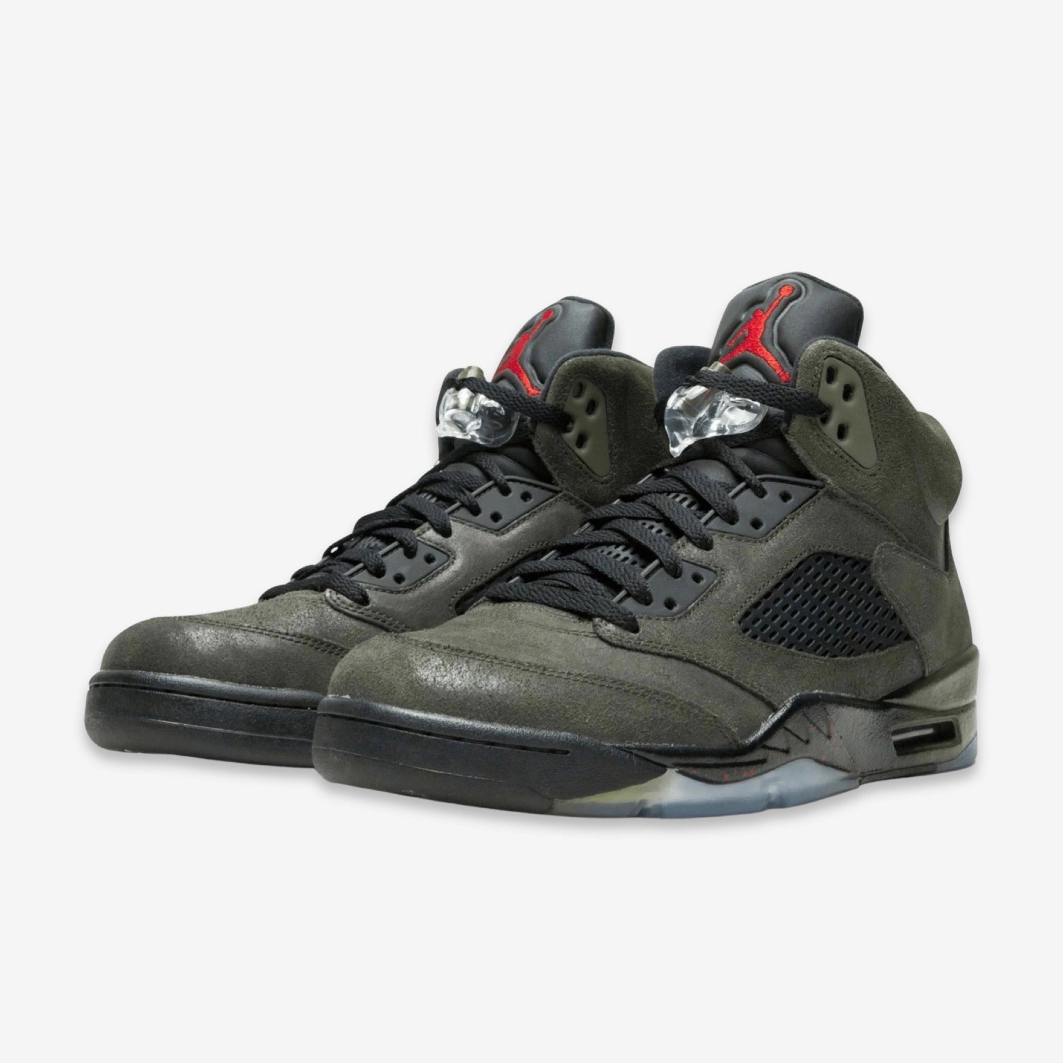 (Men's) Air Jordan 5 Retro 'Fear' (2013) 626971-350 Air Jordan 5 Mesh Panel Basketball Shoes