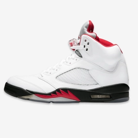 (Men's) Air Jordan 5 Retro 'Fire Red' (2013) 136027-100 Air Jordan 5 shoes with mesh panel details