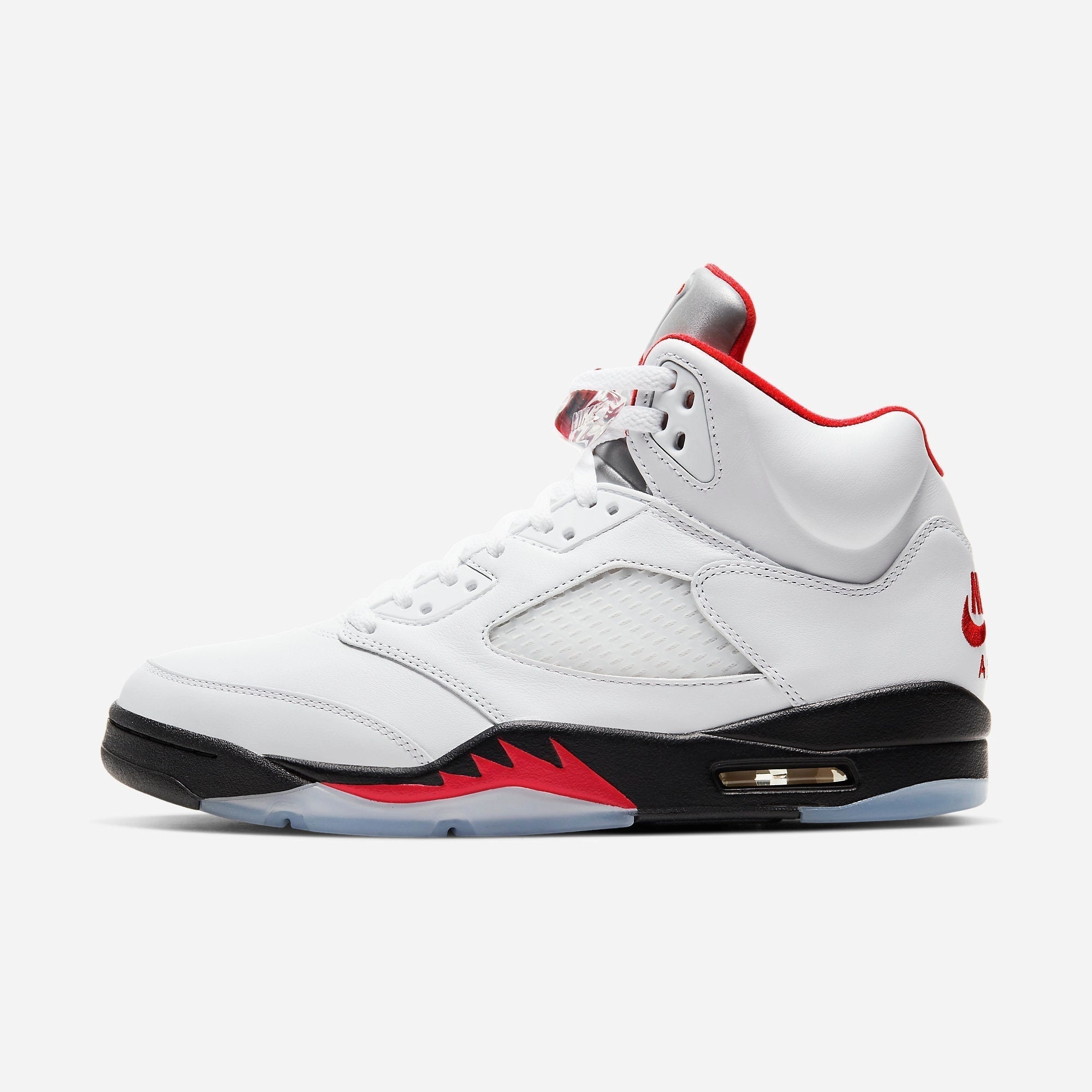 (Men's) Air Jordan 5 Retro 'Fire Red' (2020) DA1911-102 Air Jordan 5 shoes with mesh panel details