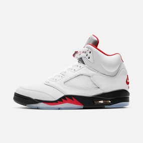 (Men's) Air Jordan 5 Retro 'Fire Red' (2020) DA1911-102 Air Jordan 5 shoes with mesh panel details