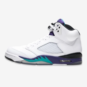 (Men's) Air Jordan 5 Retro 'Grape' (2013) 136027-108 Air Jordan 5 shoes with mesh panel details