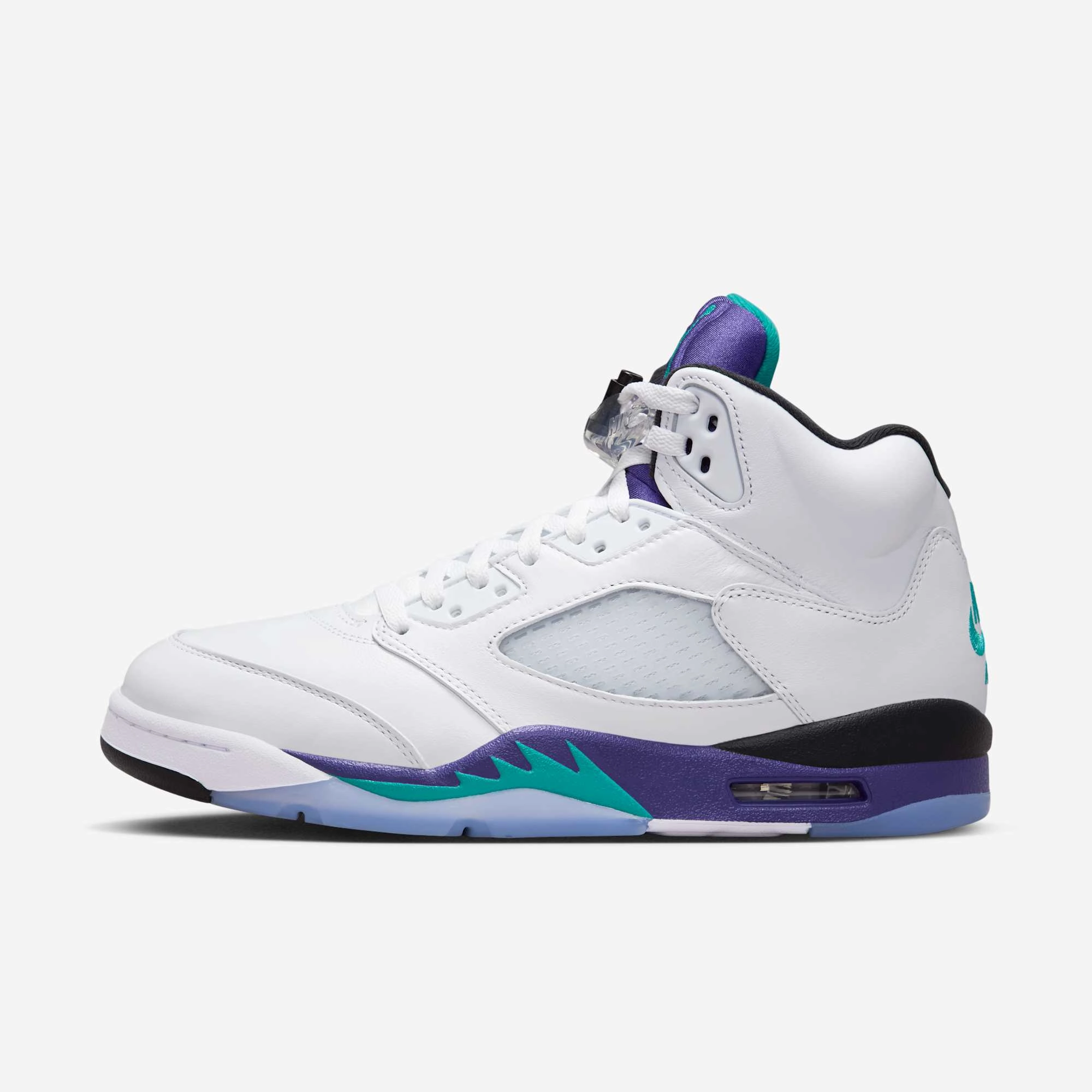 (Men's) Air Jordan 5 Retro 'Grape' (2025) HQ7978-100 Air Jordan 5 shoes with mesh panel details