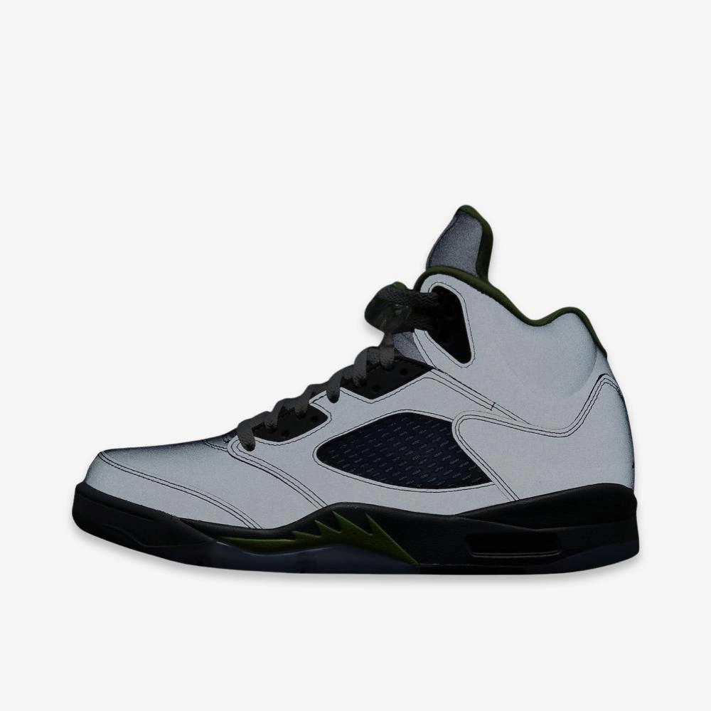 (Men's) Air Jordan 5 Retro 'Green Bean' (2022) DM9014-003 Air Jordan 5 Mesh Panel Basketball Shoes