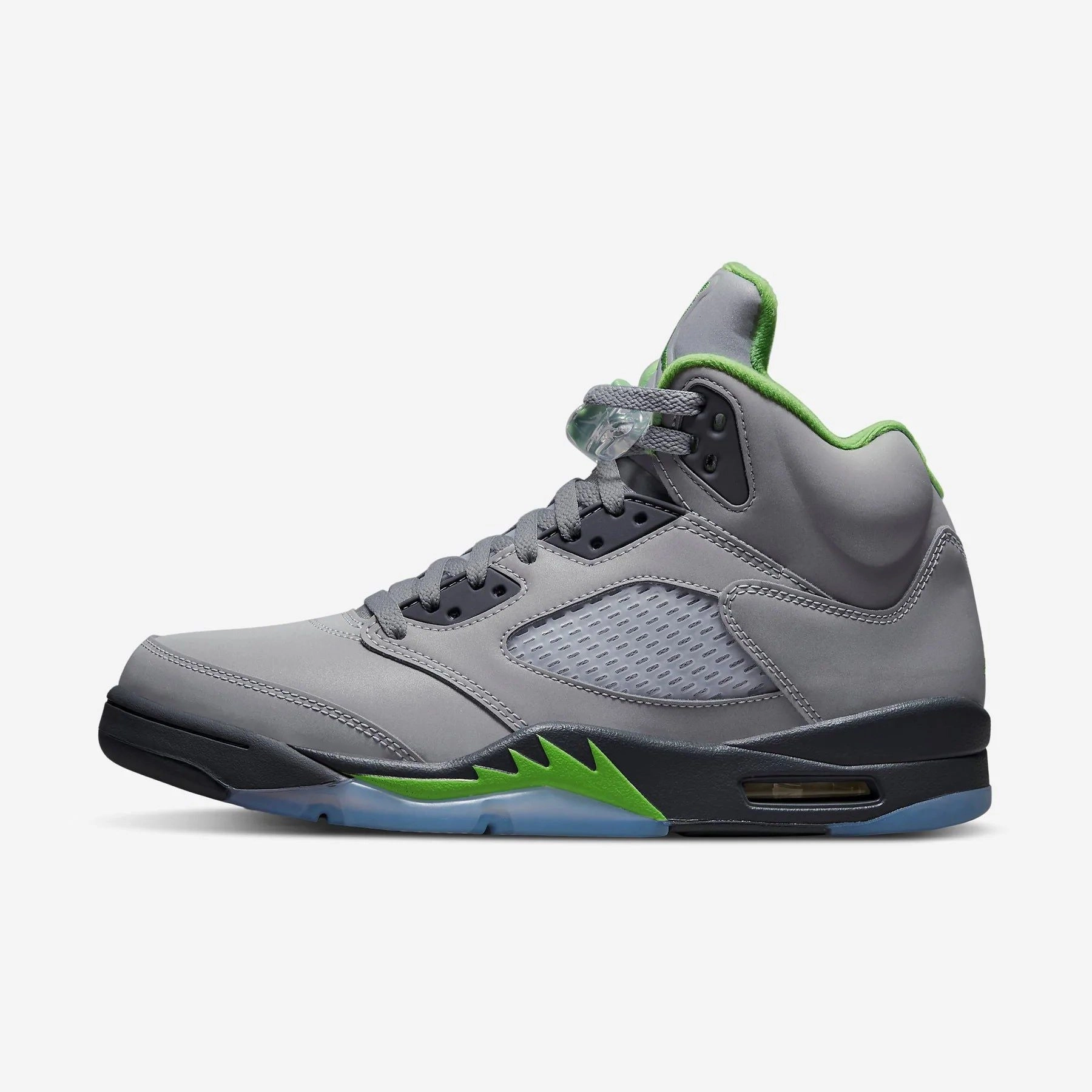 (Men's) Air Jordan 5 Retro 'Green Bean' (2022) DM9014-003 Air Jordan 5 shoes with mesh panel details