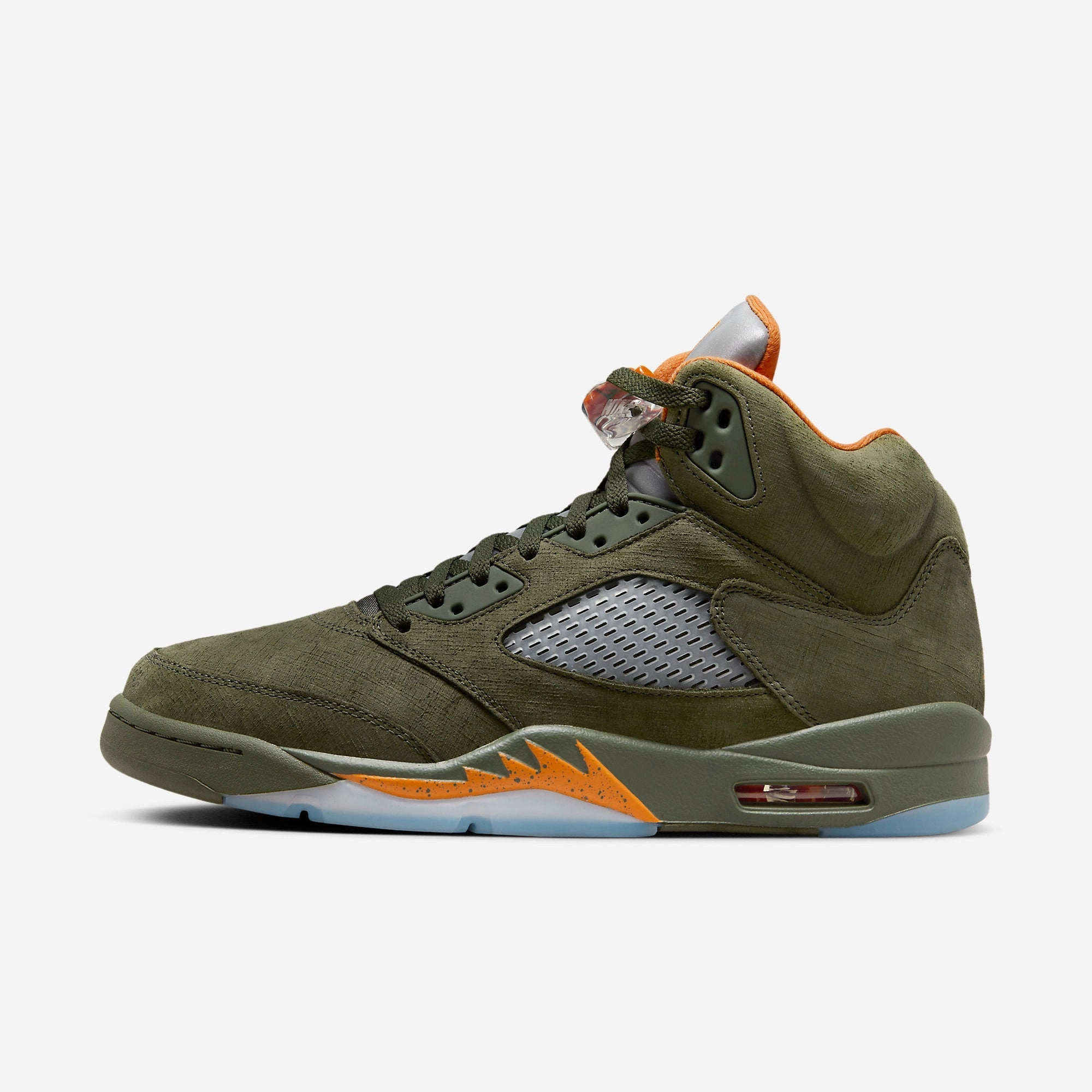 (Men's) Air Jordan 5 Retro 'Olive' (2024) DD0587-308 Air Jordan 5 shoes with mesh panel details