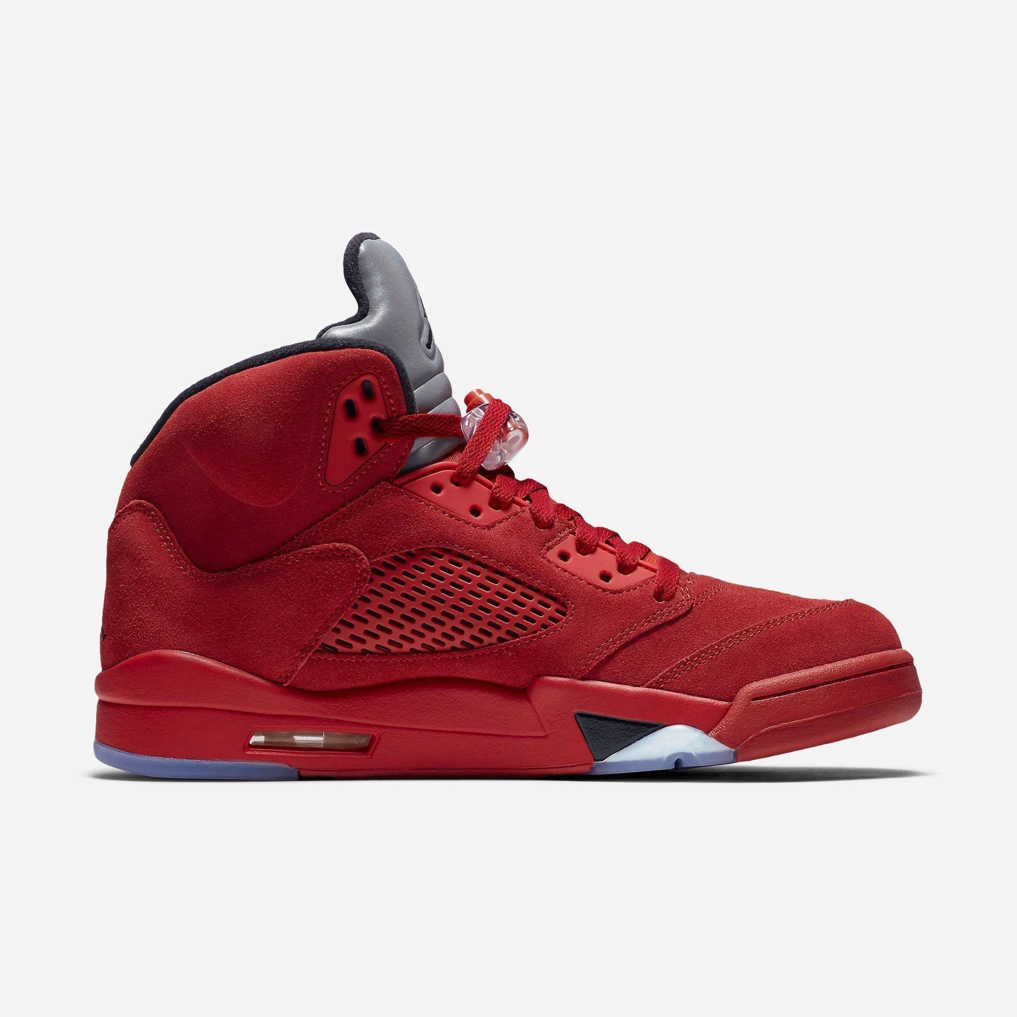 (Men's) Air Jordan 5 Retro 'Red Suede' (2017) 136027-602 Air Jordan 5 Mesh Panel Basketball Shoes