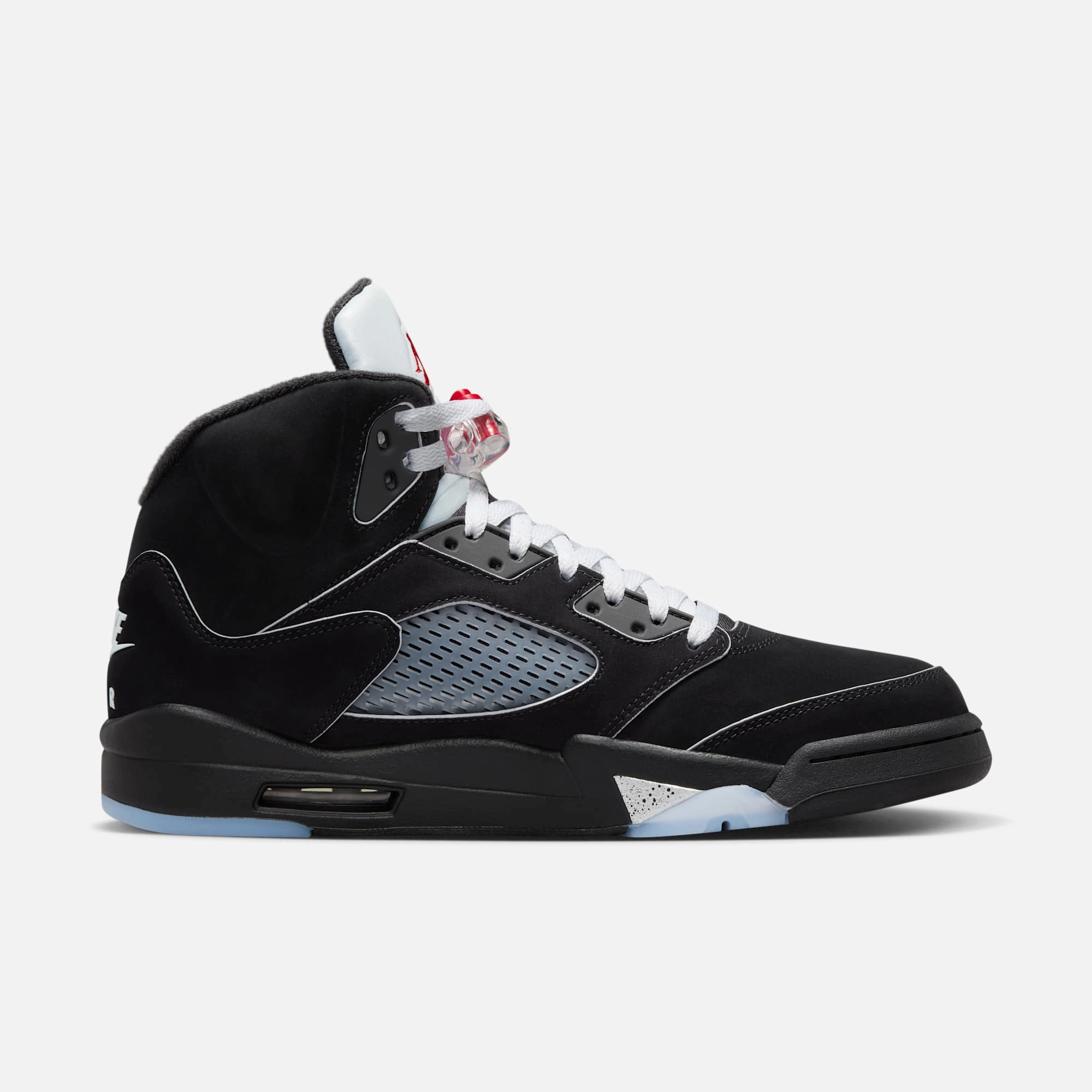 (Men's) Air Jordan 5 Retro 'Reimagined Black / Metallic Silver' (2025) HF3975-001 Air Jordan 5 Mesh Panel Basketball Shoes