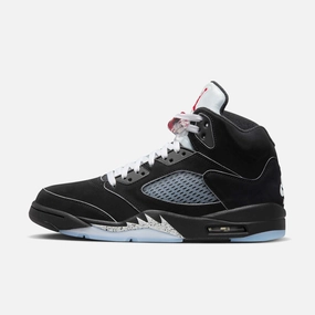 (Men's) Air Jordan 5 Retro 'Reimagined Black / Metallic Silver' (2025) HF3975-001 Air Jordan 5 shoes with mesh panel details