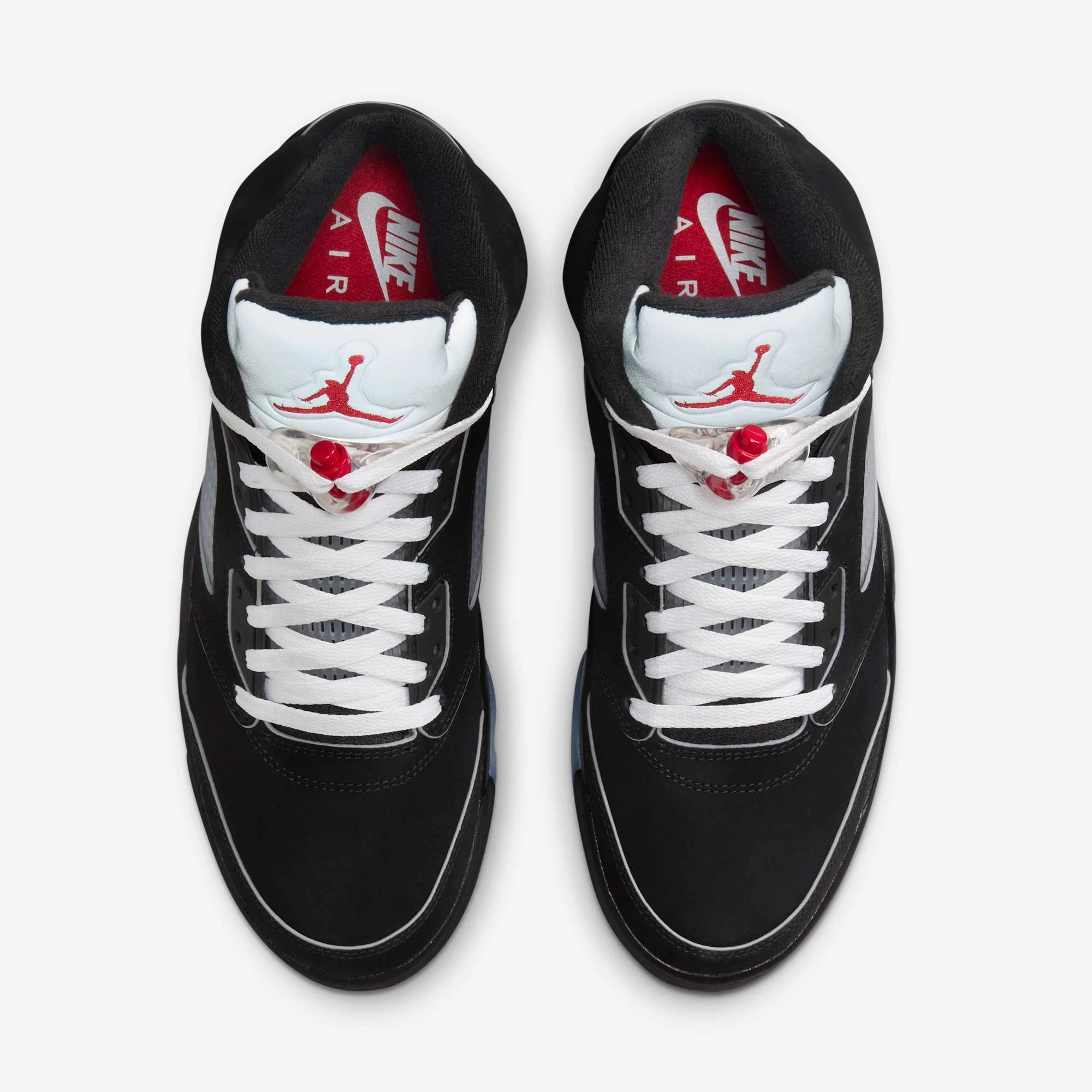 (Men's) Air Jordan 5 Retro 'Reimagined Black / Metallic Silver' (2025) HF3975-001 Air Jordan 5 Mesh Panel Basketball Shoes