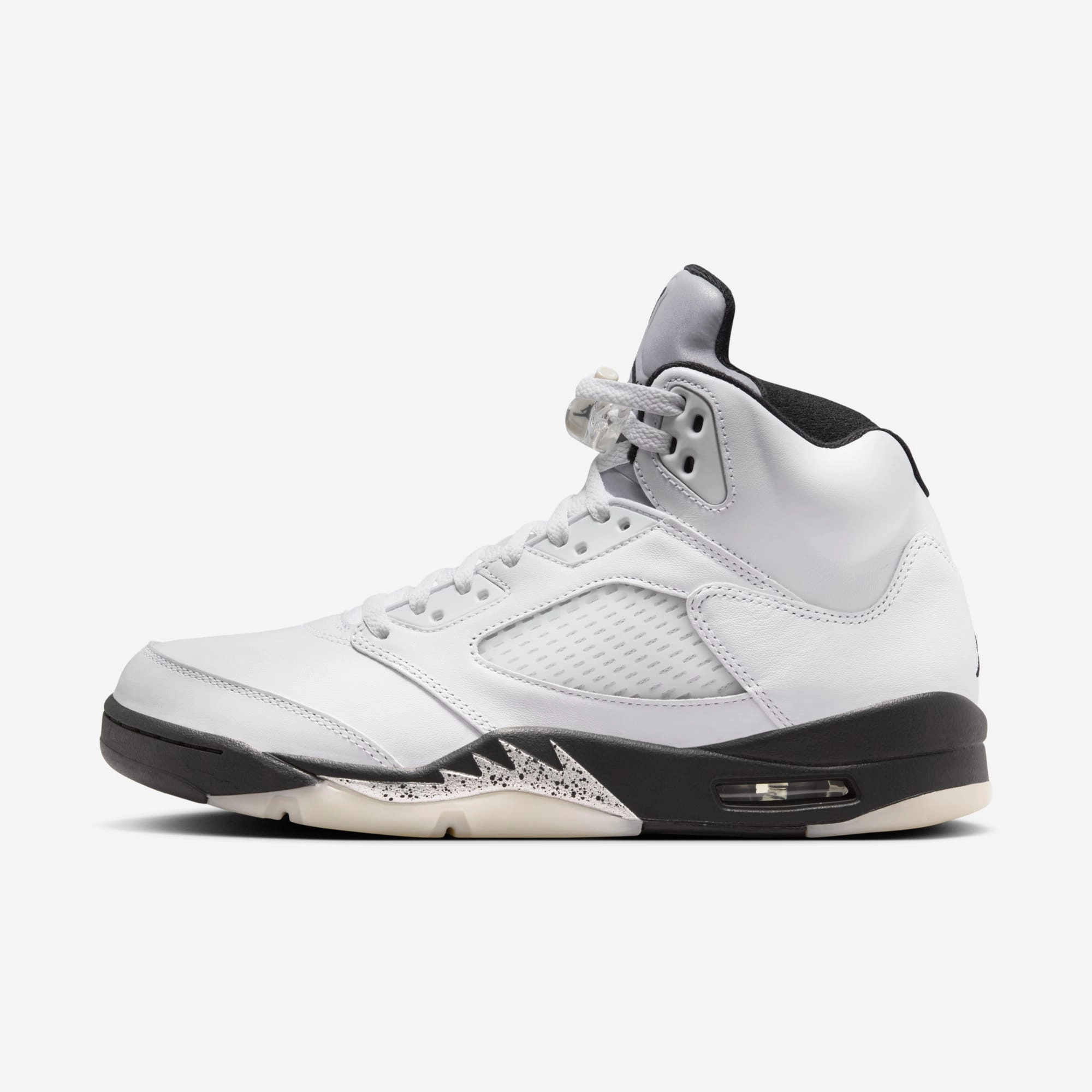 (Men's) Air Jordan 5 Retro 'Reverse Metallic / Oreo 2.0' (2024) DD0587-110 Air Jordan 5 shoes with mesh panel details