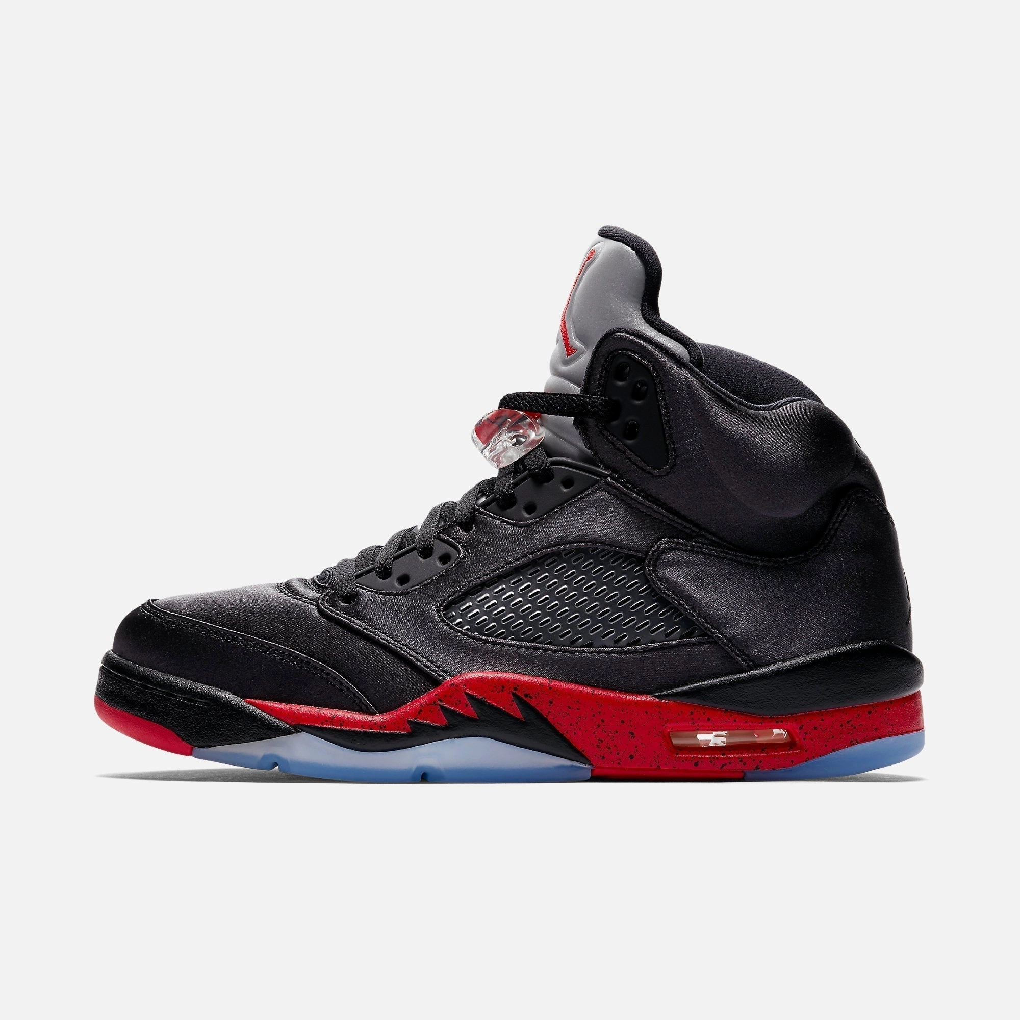 (Men's) Air Jordan 5 Retro 'Satin Bred' (2018) 136027-006 Air Jordan 5 shoes with mesh panel details