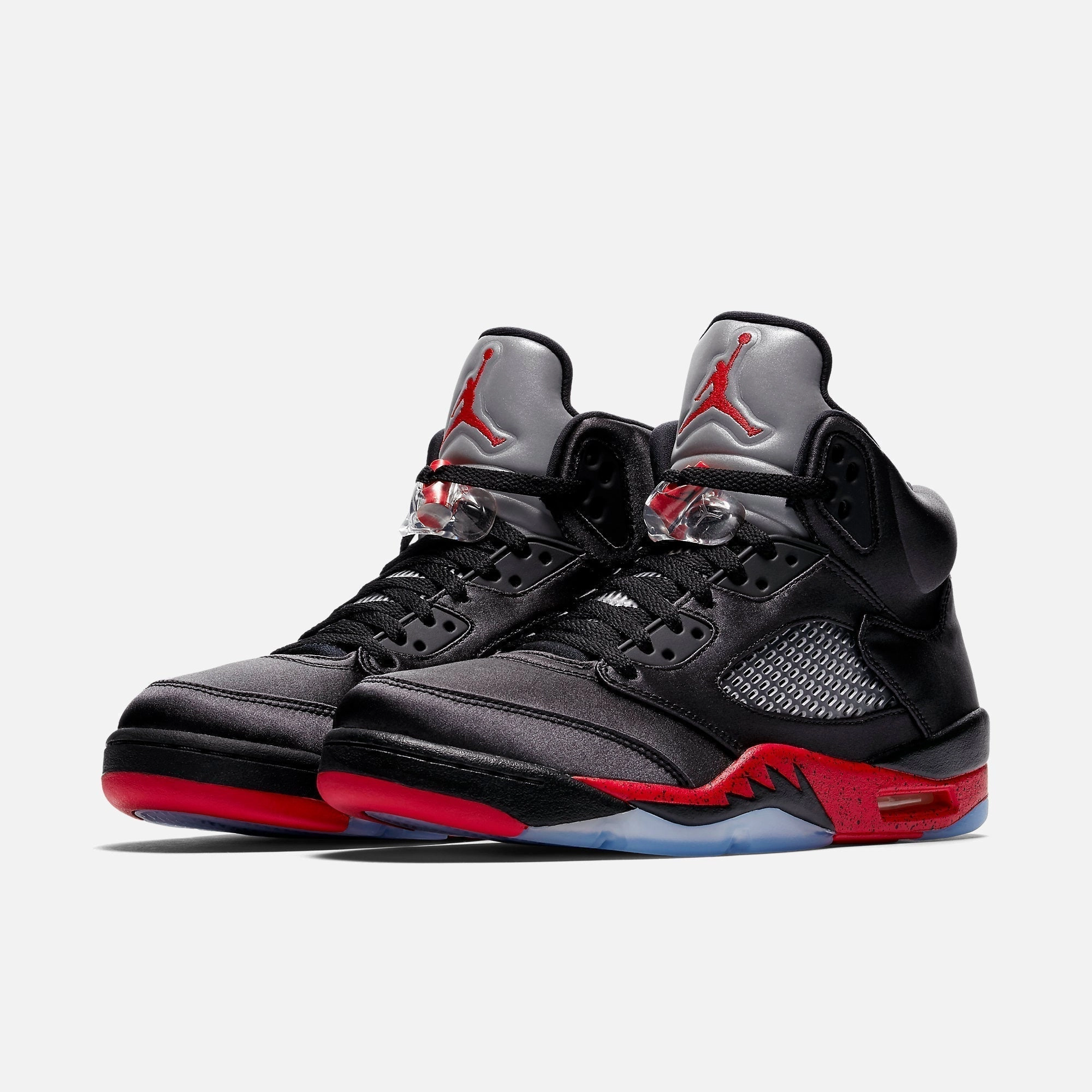 (Men's) Air Jordan 5 Retro 'Satin Bred' (2018) 136027-006 Air Jordan 5 Mesh Panel Basketball Shoes