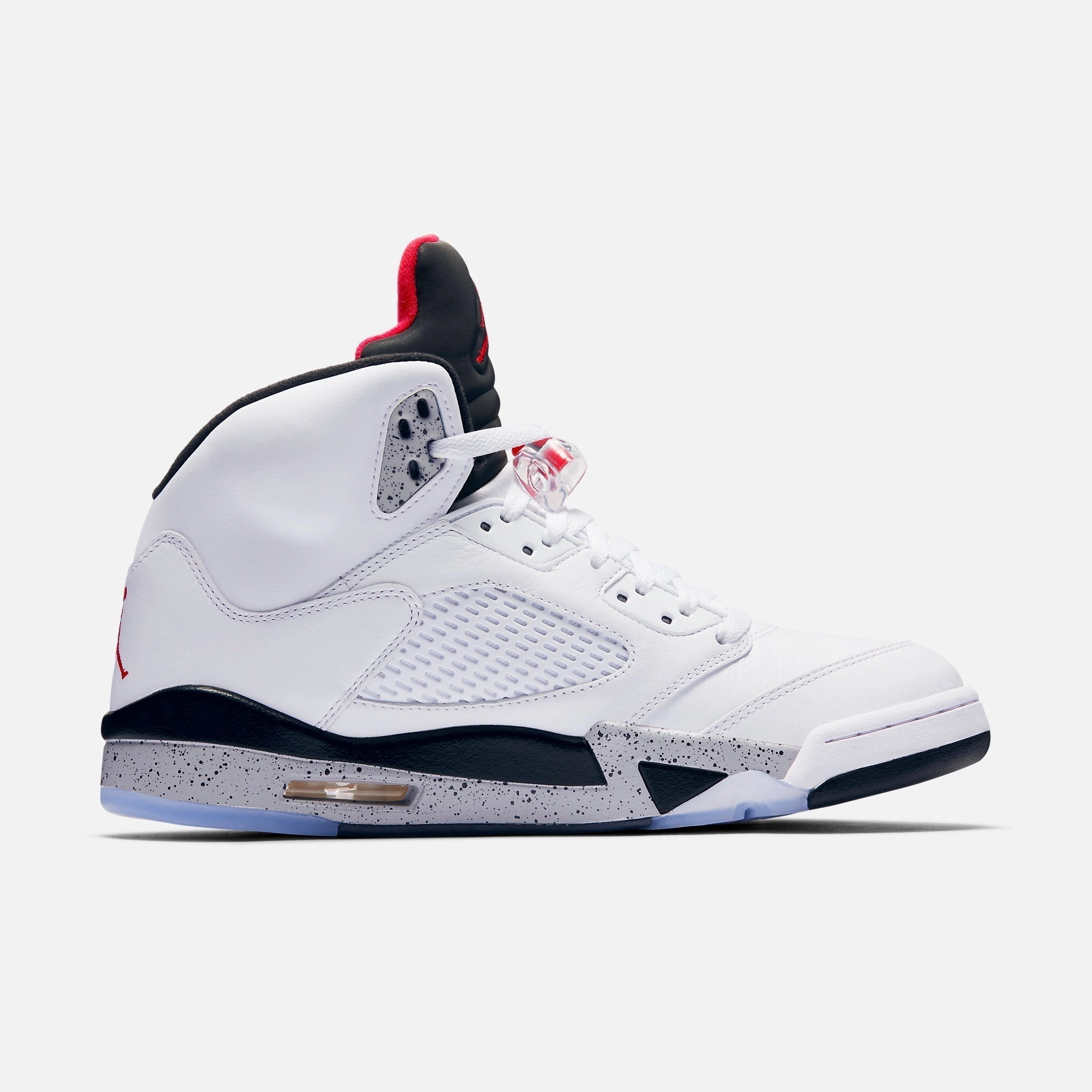 (Men's) Air Jordan 5 Retro 'White Cement' (2017) 136027-104 Air Jordan 5 Mesh Panel Basketball Shoes
