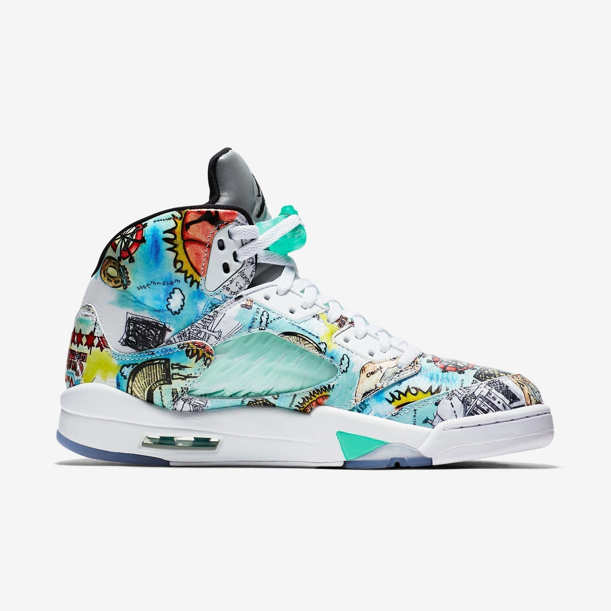 (Men's) Air Jordan 5 Retro 'Wings' (2018) AV2405-900 Air Jordan 5 Mesh Panel Basketball Shoes