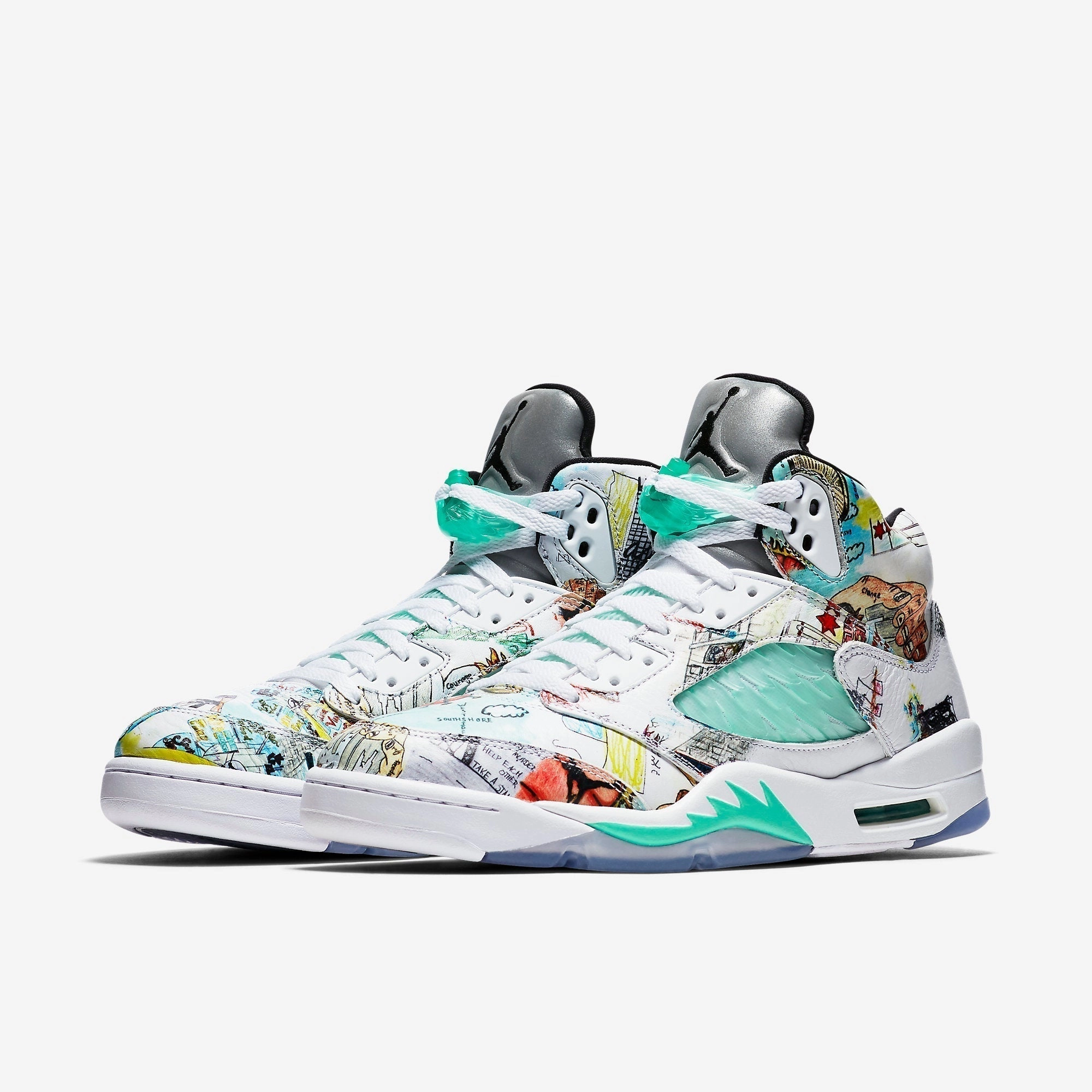 (Men's) Air Jordan 5 Retro 'Wings' (2018) AV2405-900 Air Jordan 5 Mesh Panel Basketball Shoes