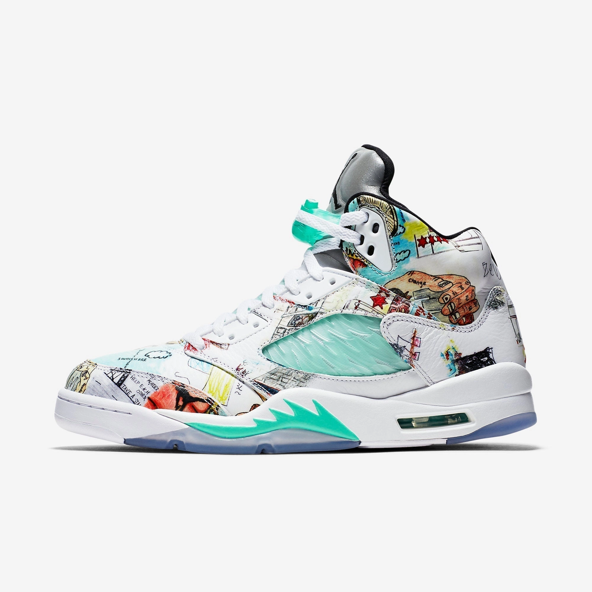 (Men's) Air Jordan 5 Retro 'Wings' (2018) AV2405-900 Air Jordan 5 shoes with mesh panel details
