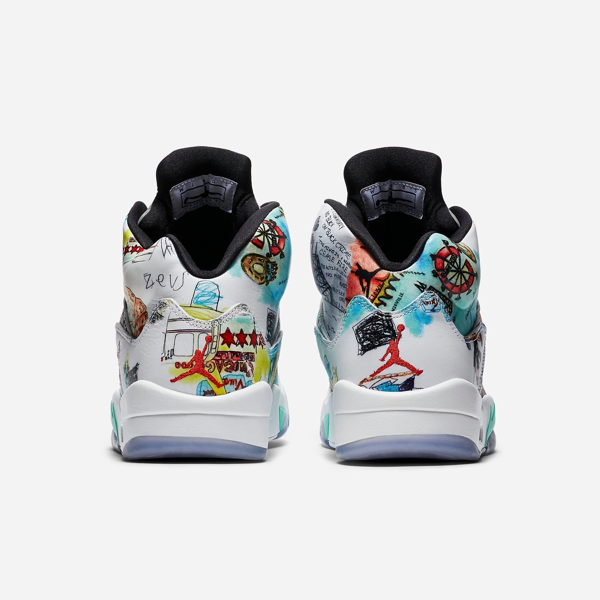 (Men's) Air Jordan 5 Retro 'Wings' (2018) AV2405-900 Air Jordan 5 Mesh Panel Basketball Shoes