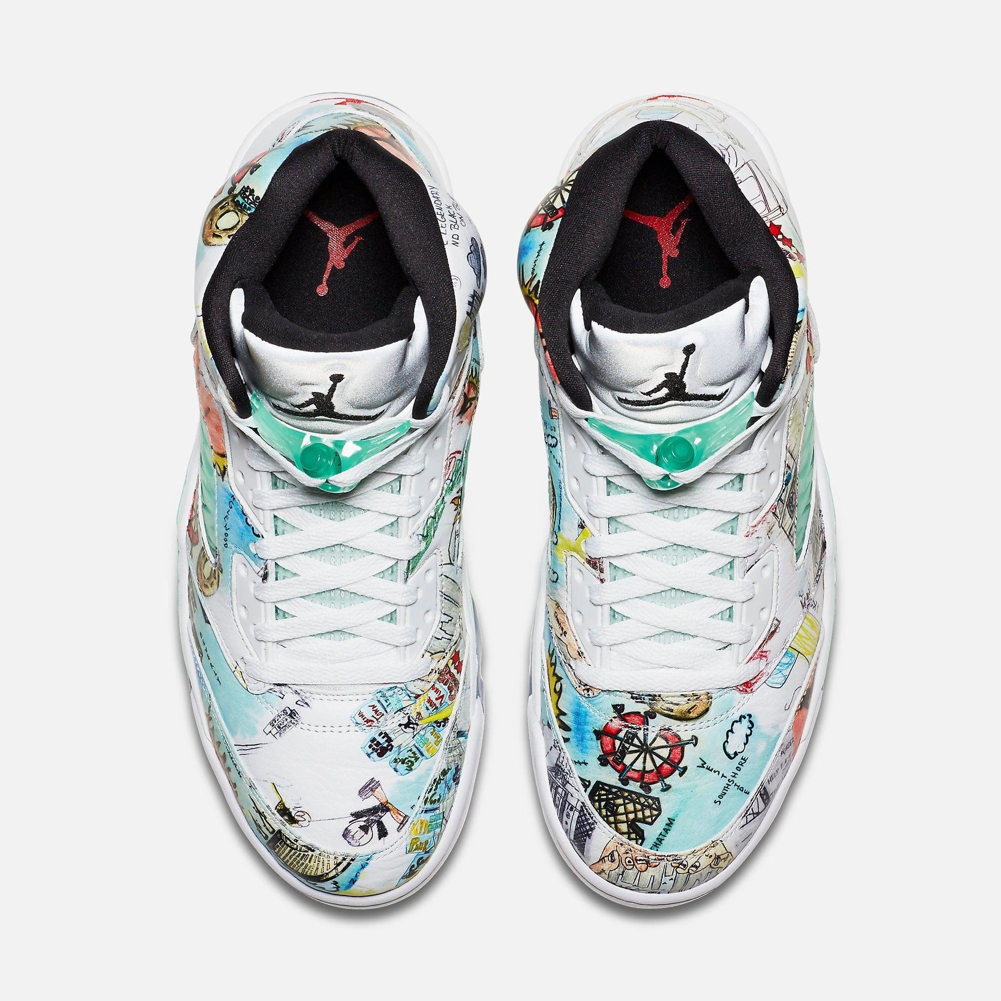 (Men's) Air Jordan 5 Retro 'Wings' (2018) AV2405-900 Air Jordan 5 Mesh Panel Basketball Shoes