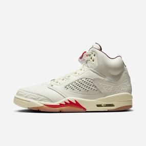 (Men's) Air Jordan 5 Retro El Grito 'Sail' (2024) HF8833-100 Air Jordan 5 shoes with mesh panel details