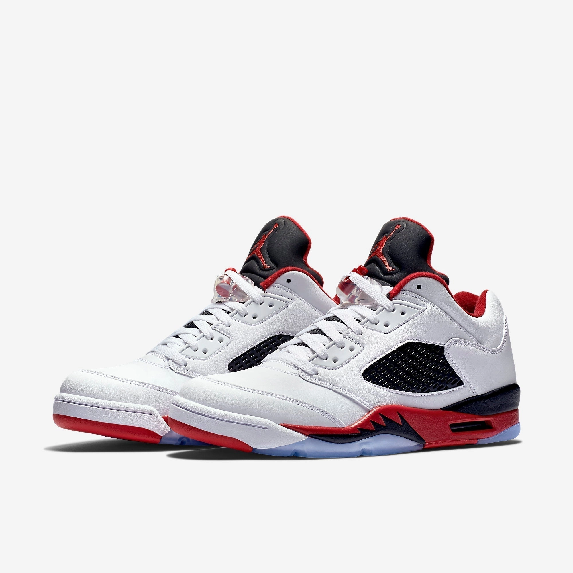 (Men's) Air Jordan 5 Retro Low 'Fire Red' (2016) 819171-101 Air Jordan 5 Mesh Panel Basketball Shoes