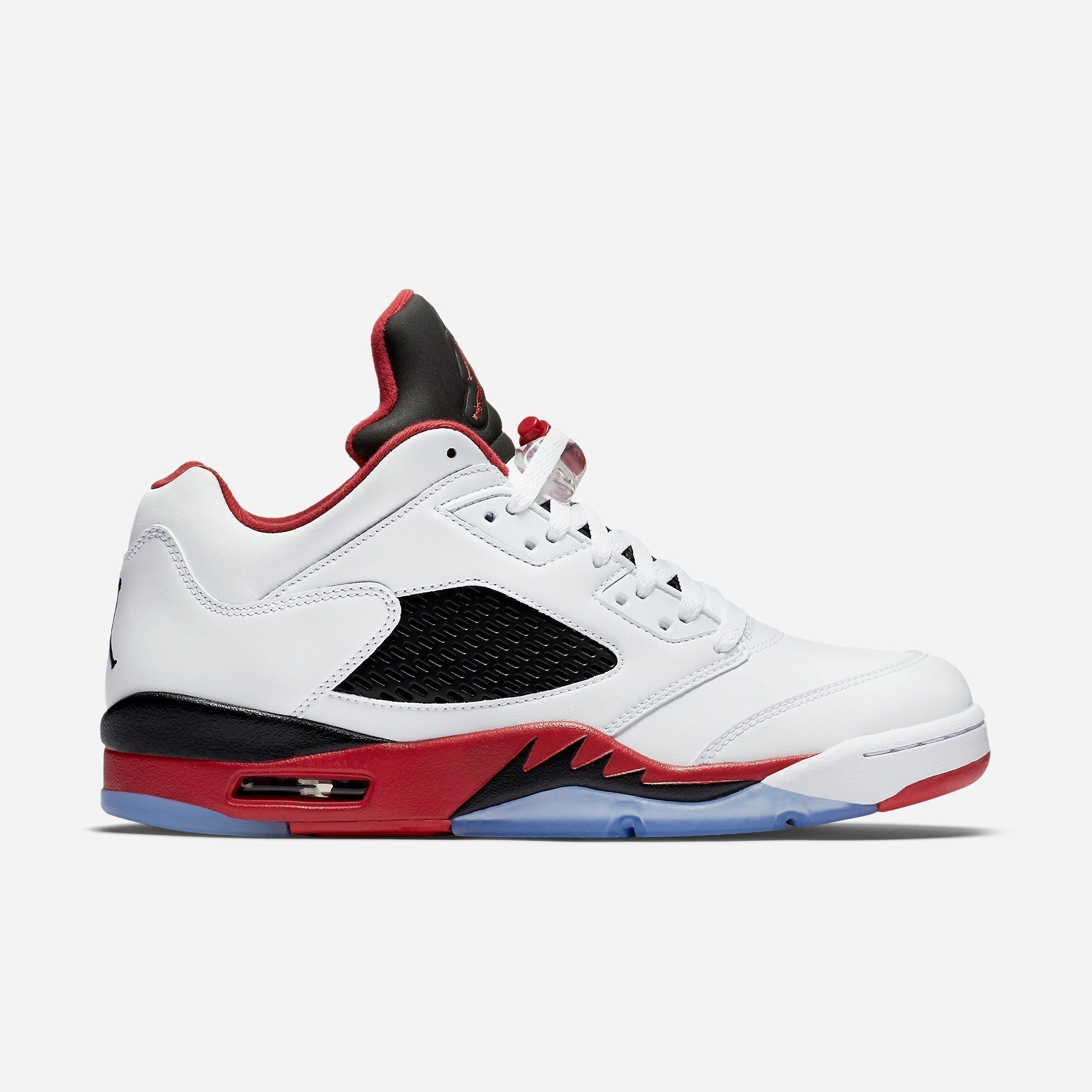 (Men's) Air Jordan 5 Retro Low 'Fire Red' (2016) 819171-101 Air Jordan 5 Mesh Panel Basketball Shoes