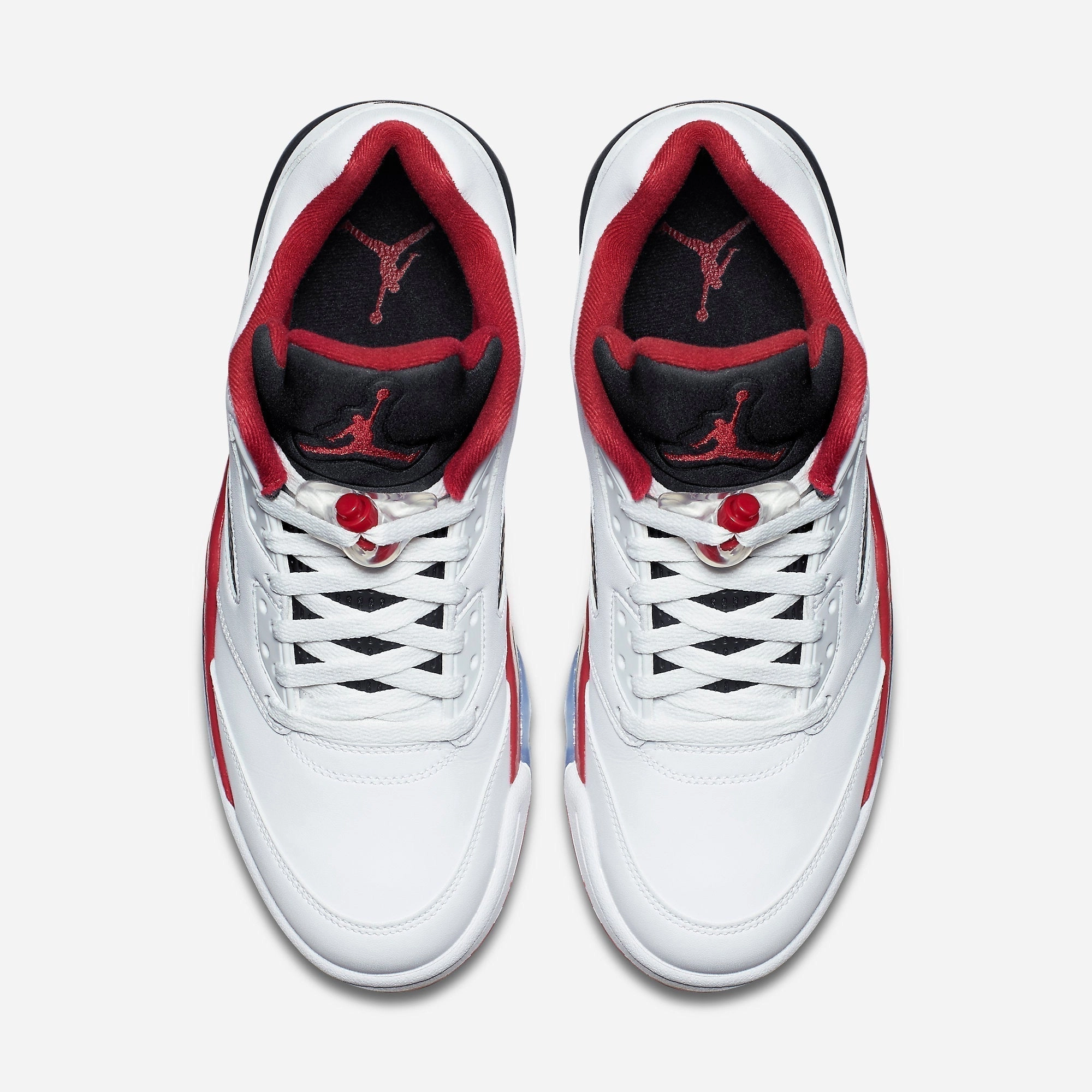 (Men's) Air Jordan 5 Retro Low 'Fire Red' (2016) 819171-101 Air Jordan 5 Mesh Panel Basketball Shoes