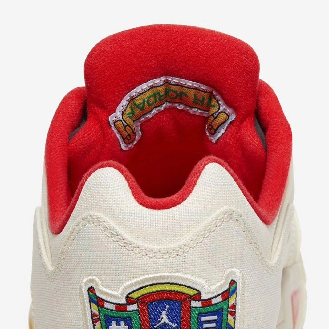(Men's) Air Jordan 5 Retro Low CNY 'Chinese New Year' (2021) DD2240-100 Air Jordan 5 Mesh Panel Basketball Shoes