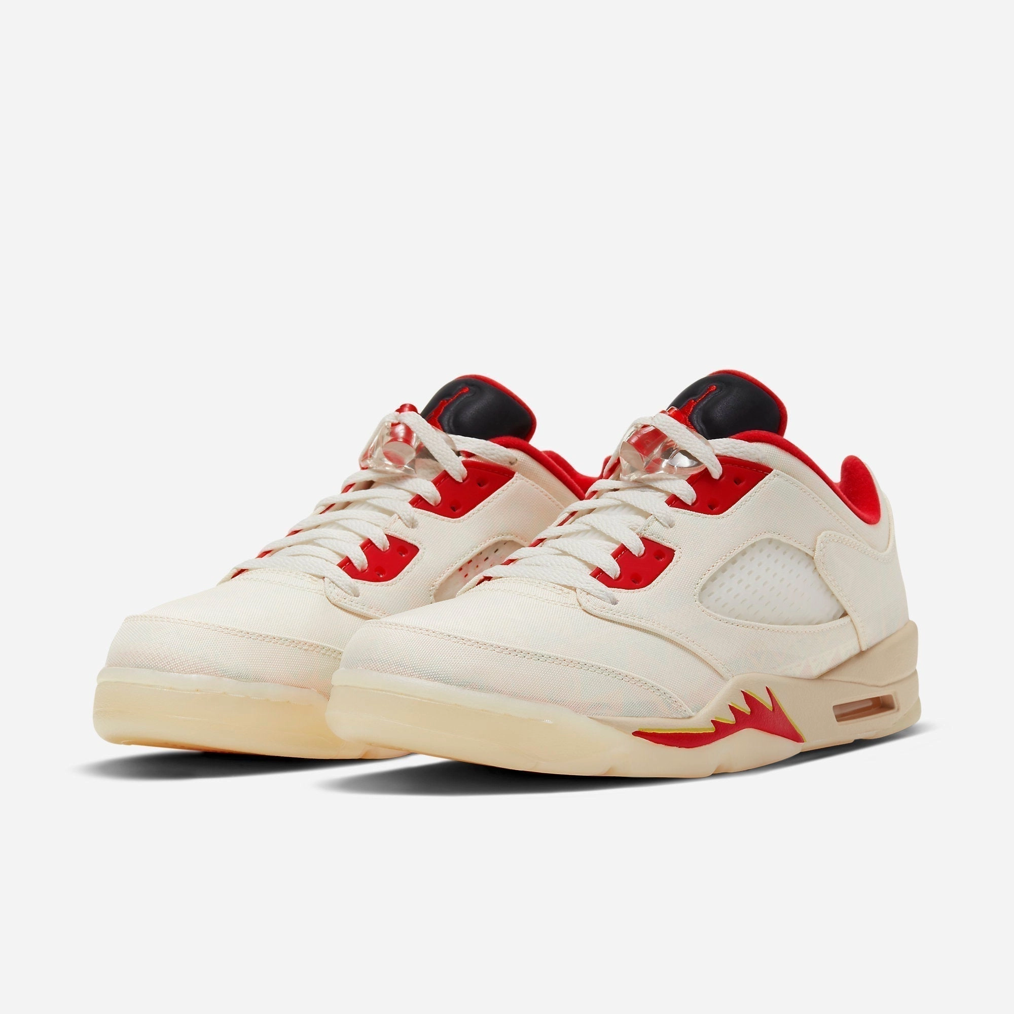 (Men's) Air Jordan 5 Retro Low CNY 'Chinese New Year' (2021) DD2240-100 Air Jordan 5 Mesh Panel Basketball Shoes