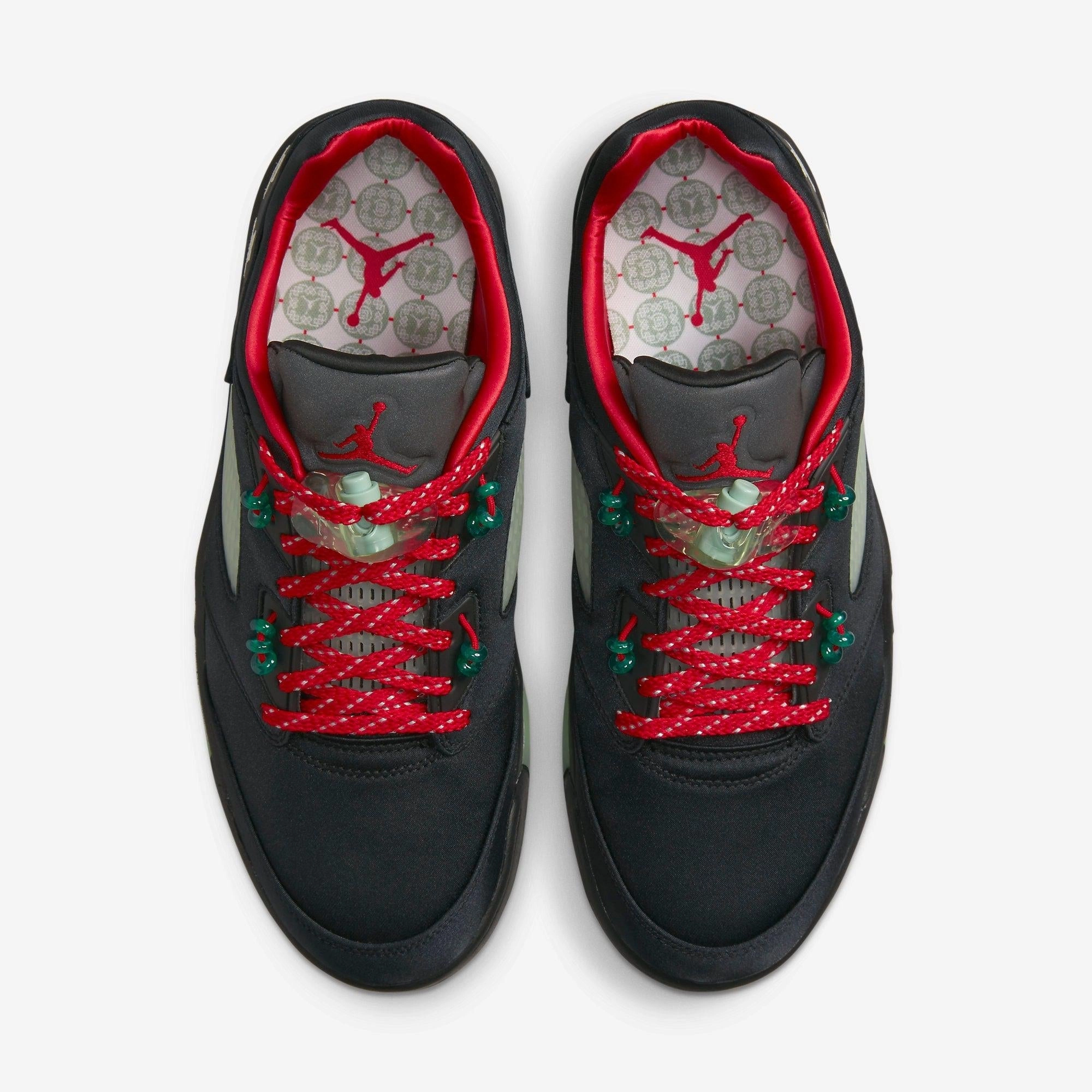 (Men's) Air Jordan 5 Retro Low x CLOT 'Classic Jade' (2022) DM4640-036 Air Jordan 5 Mesh Panel Basketball Shoes