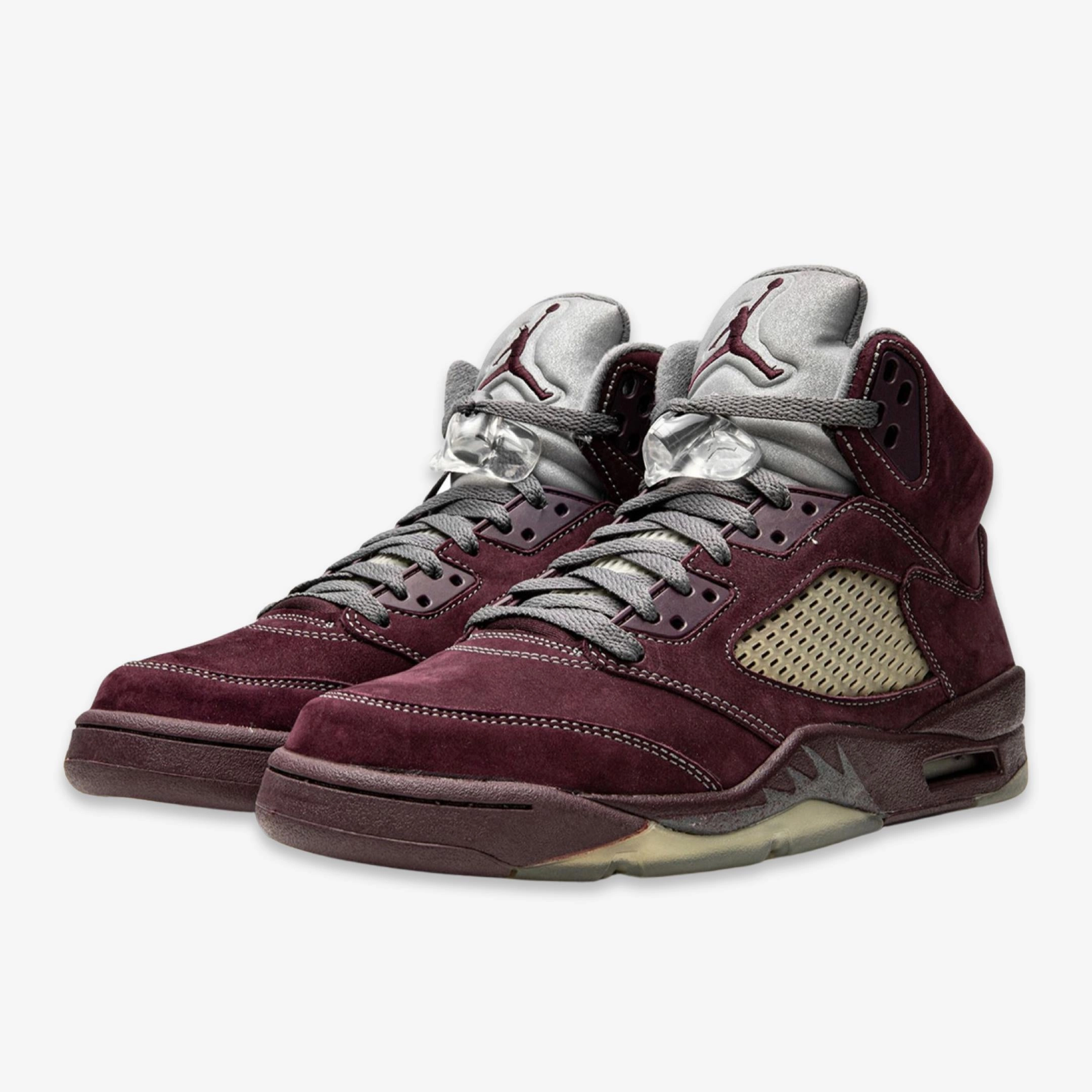 (Men's) Air Jordan 5 Retro LS 'Burgundy' (2006) 314259-602 Air Jordan 5 Mesh Panel Basketball Shoes