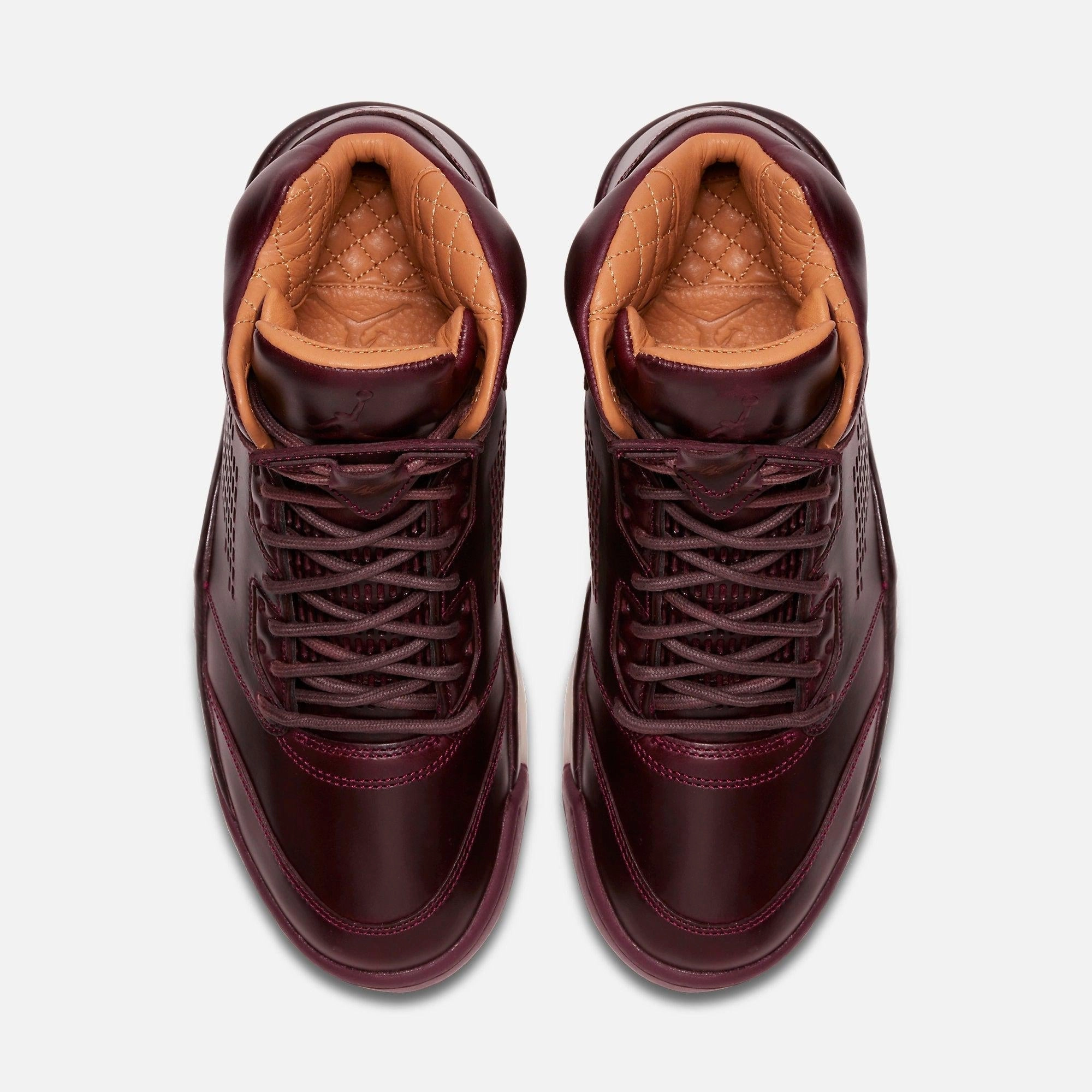 (Men's) Air Jordan 5 Retro Premium 'Bordeaux' (2017) 881432-612 Air Jordan 5 Mesh Panel Basketball Shoes