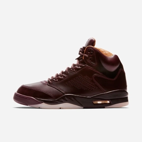 (Men's) Air Jordan 5 Retro Premium 'Bordeaux' (2017) 881432-612 Air Jordan 5 shoes with mesh panel details