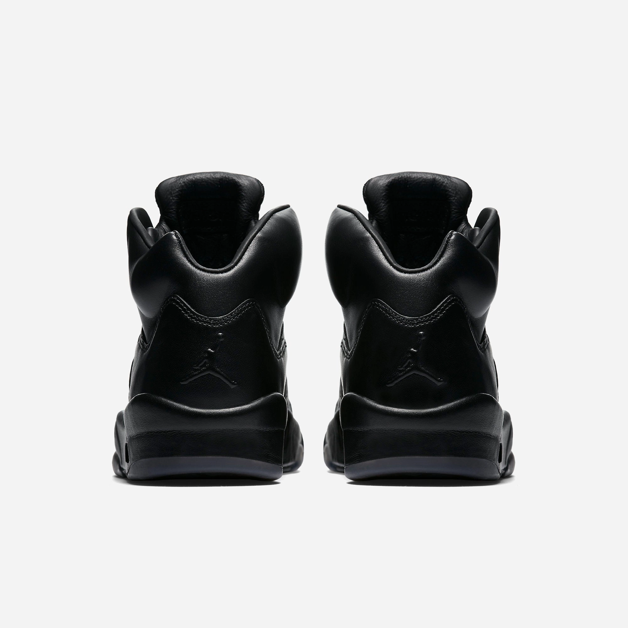 (Men's) Air Jordan 5 Retro Premium 'Triple Black' (2017) 881432-010 Air Jordan 5 Mesh Panel Basketball Shoes