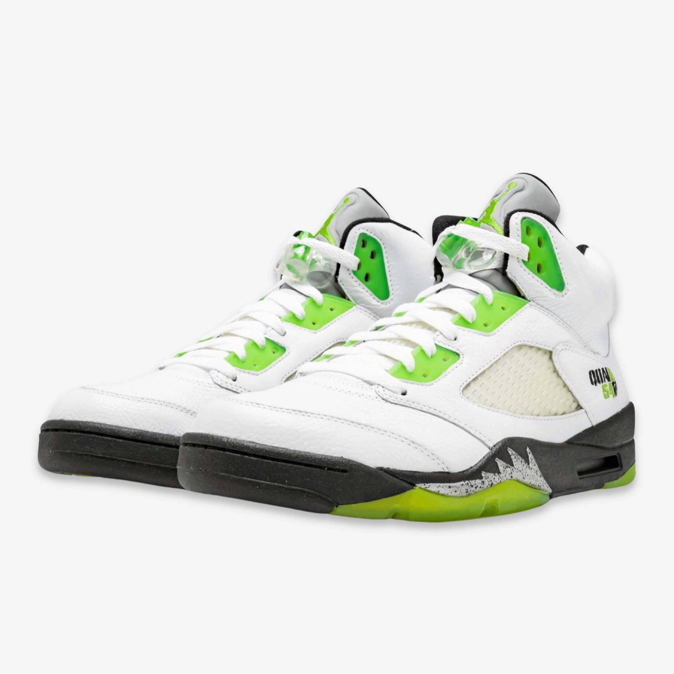 (Men's) Air Jordan 5 Retro Q54 'Quai 54 White' (2011) 467827-105 Air Jordan 5 Mesh Panel Basketball Shoes